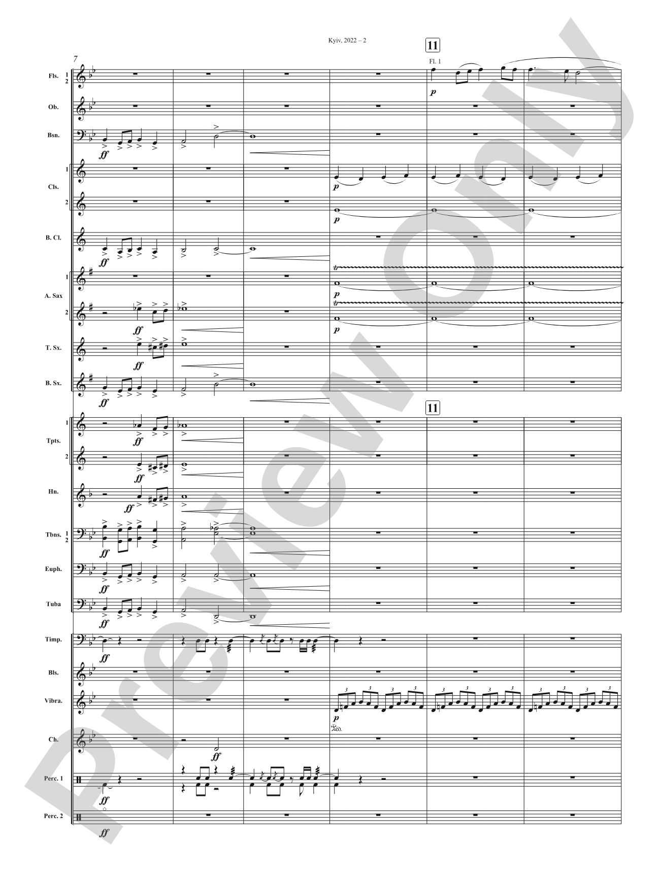Kyiv, 2022: Concert Band Conductor Score & Parts