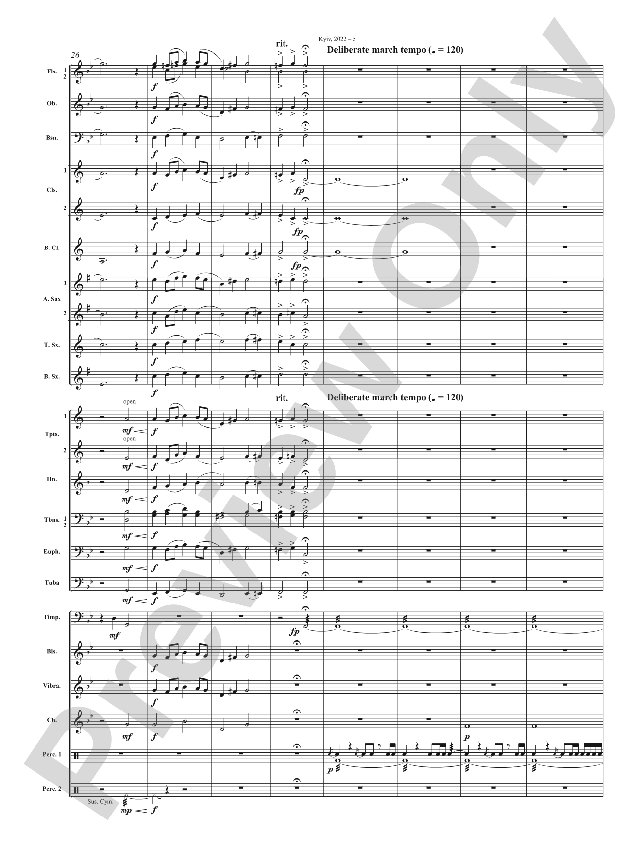 Kyiv, 2022: Concert Band Conductor Score & Parts