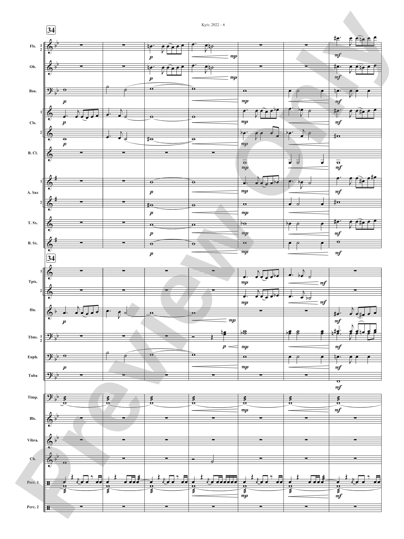 Kyiv, 2022: Concert Band Conductor Score & Parts