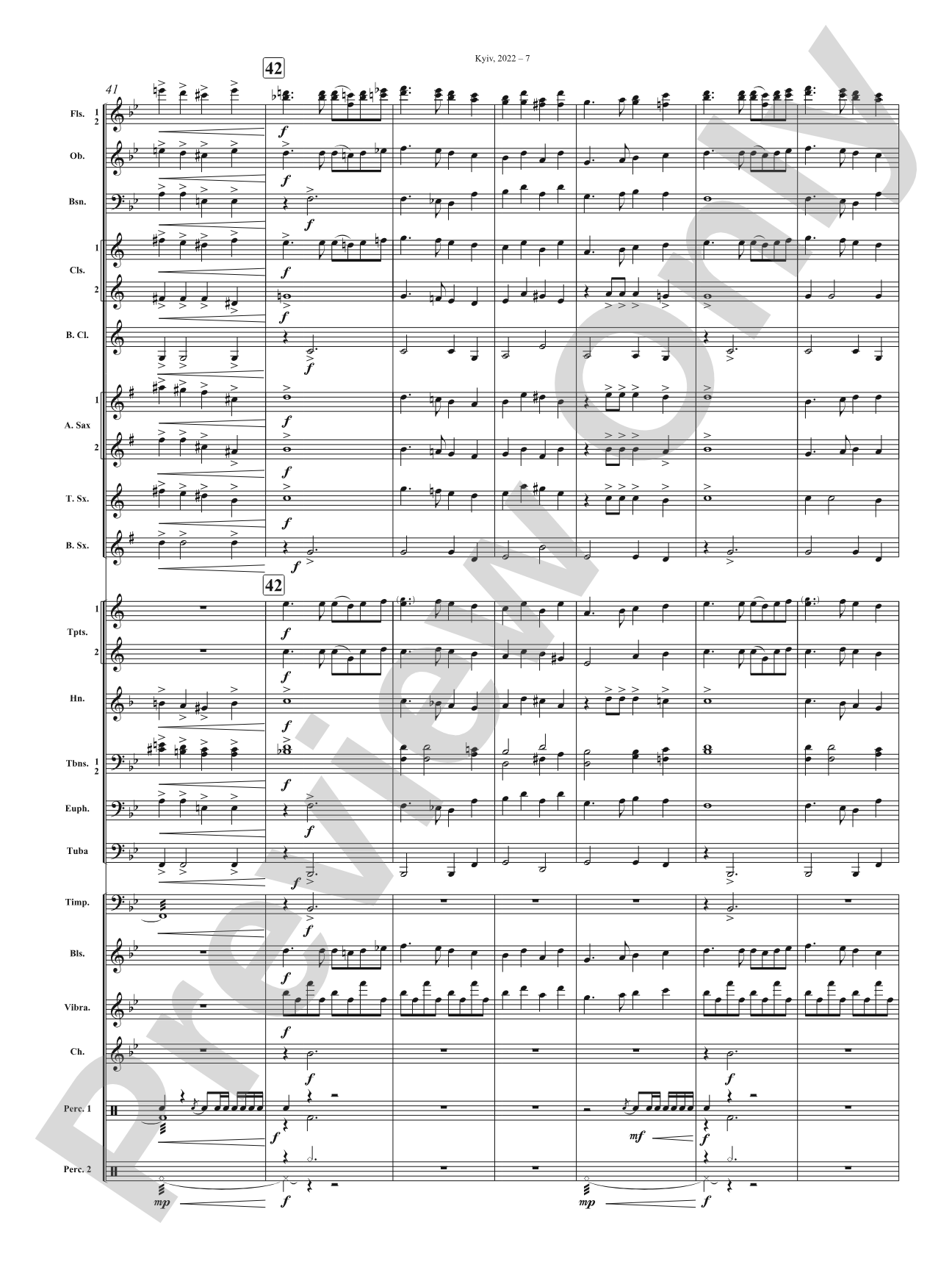 Kyiv, 2022: Concert Band Conductor Score & Parts
