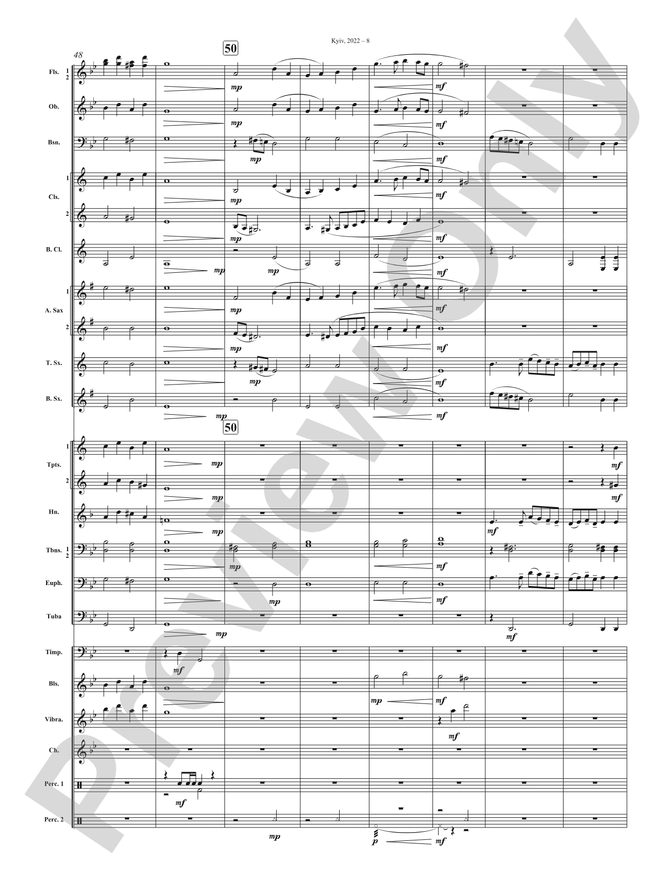 Kyiv, 2022: Concert Band Conductor Score & Parts