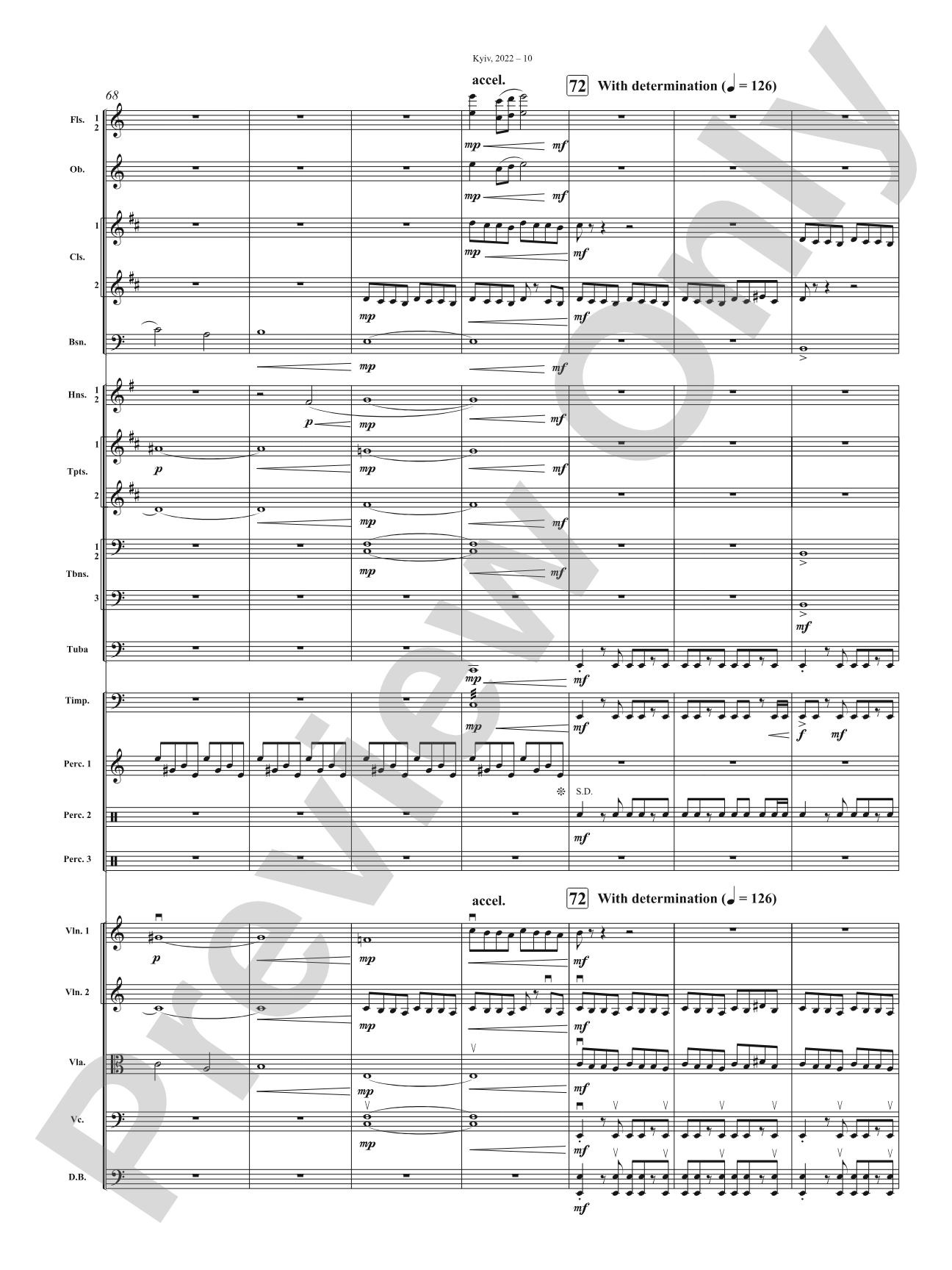 Kyiv, 2022: Full Orchestra Conductor Score & Parts