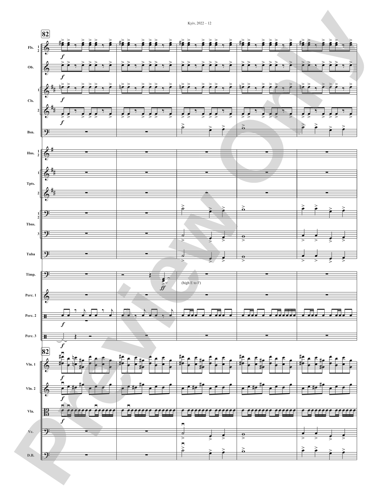 Kyiv, 2022: Full Orchestra Conductor Score & Parts