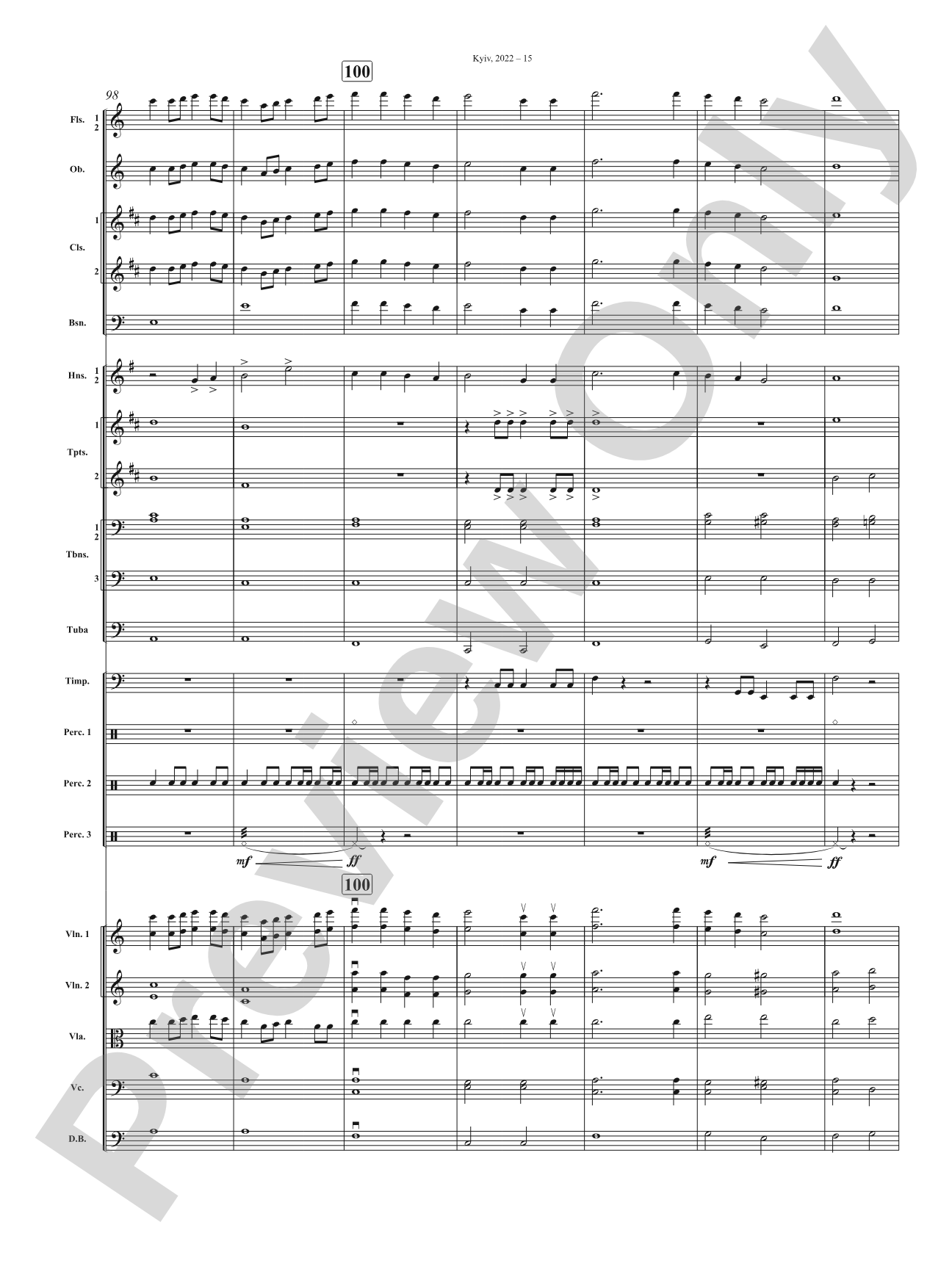 Kyiv, 2022: Full Orchestra Conductor Score & Parts