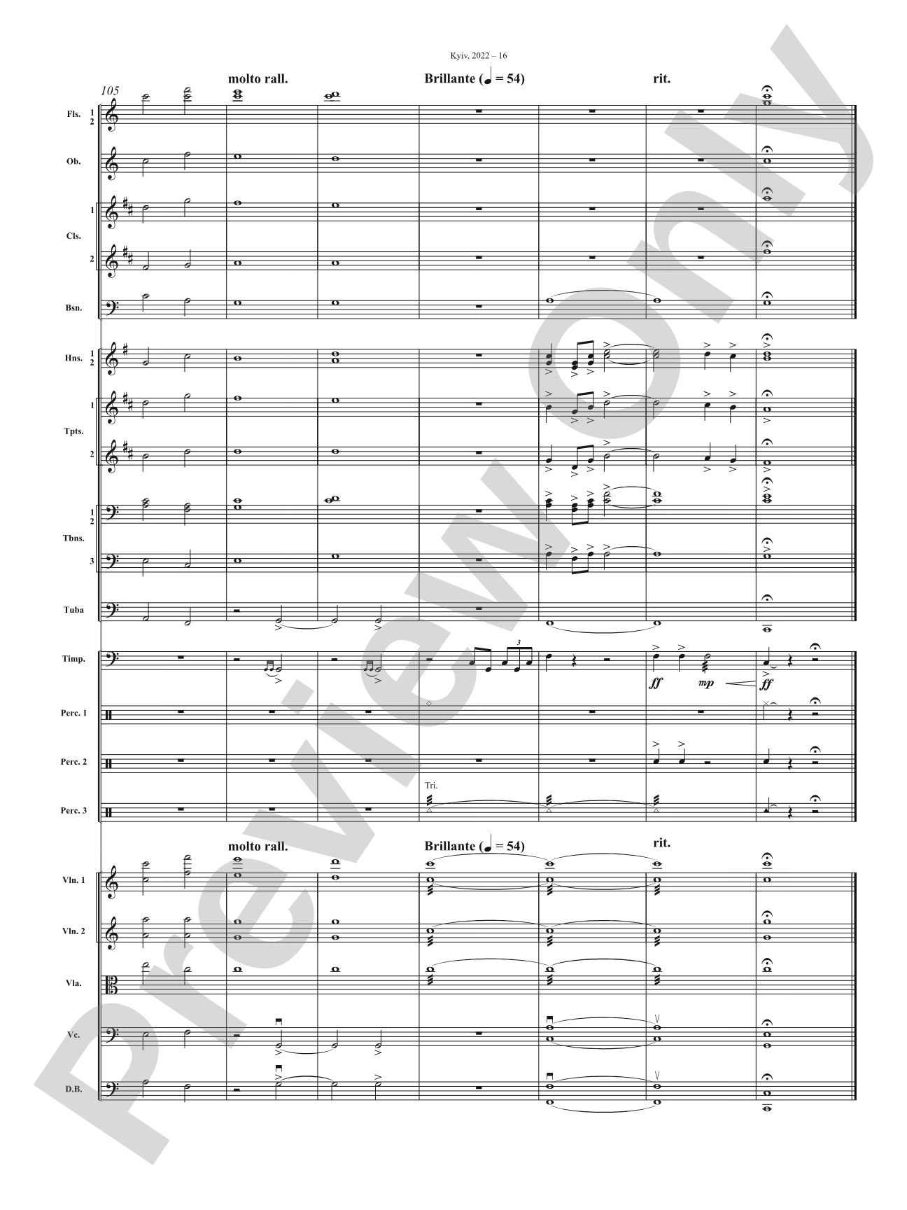 Kyiv, 2022: Full Orchestra Conductor Score & Parts