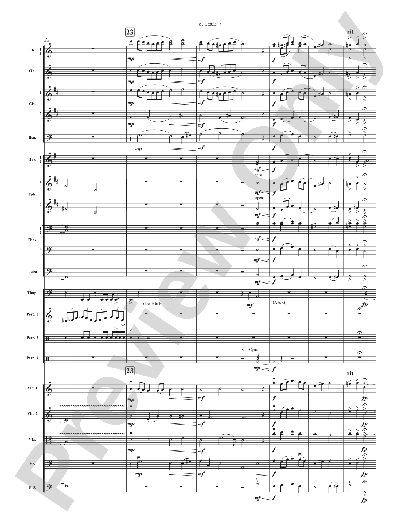 Kyiv, 2022: Full Orchestra Conductor Score & Parts