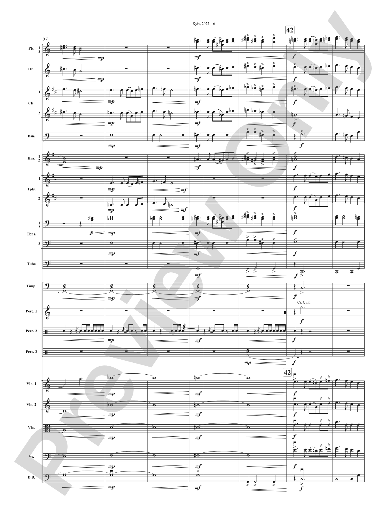 Kyiv, 2022: Full Orchestra Conductor Score & Parts
