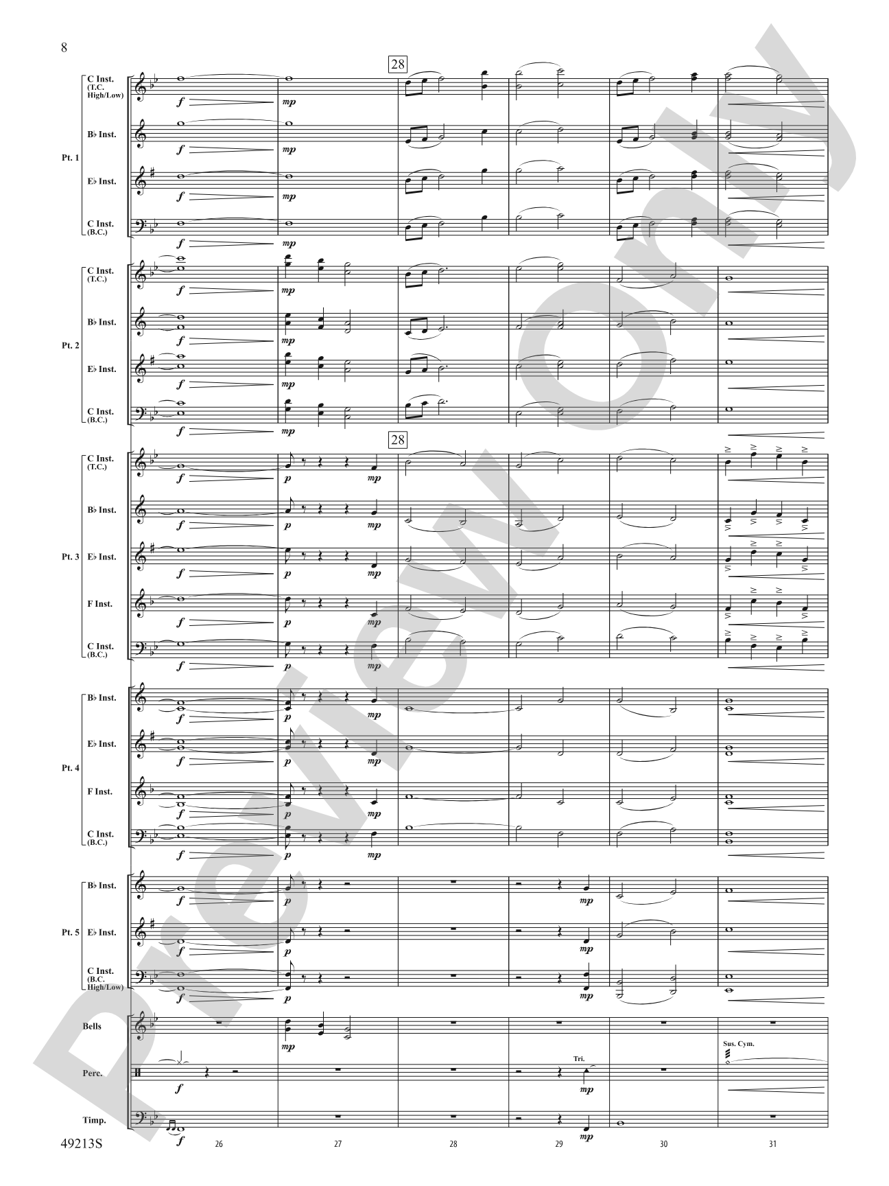 As Twilight Falls: Flexible Band/String Ensemble Score & Parts
