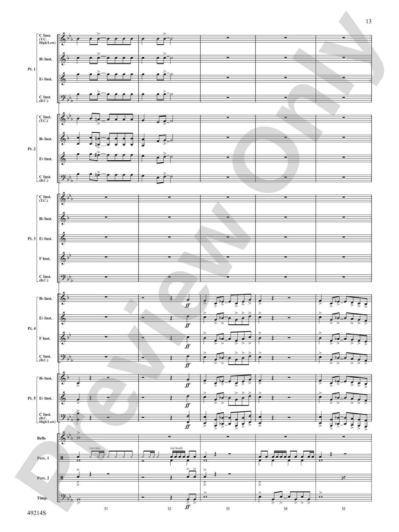 Air Force One: Flexible Band/String Ensemble Score & Parts