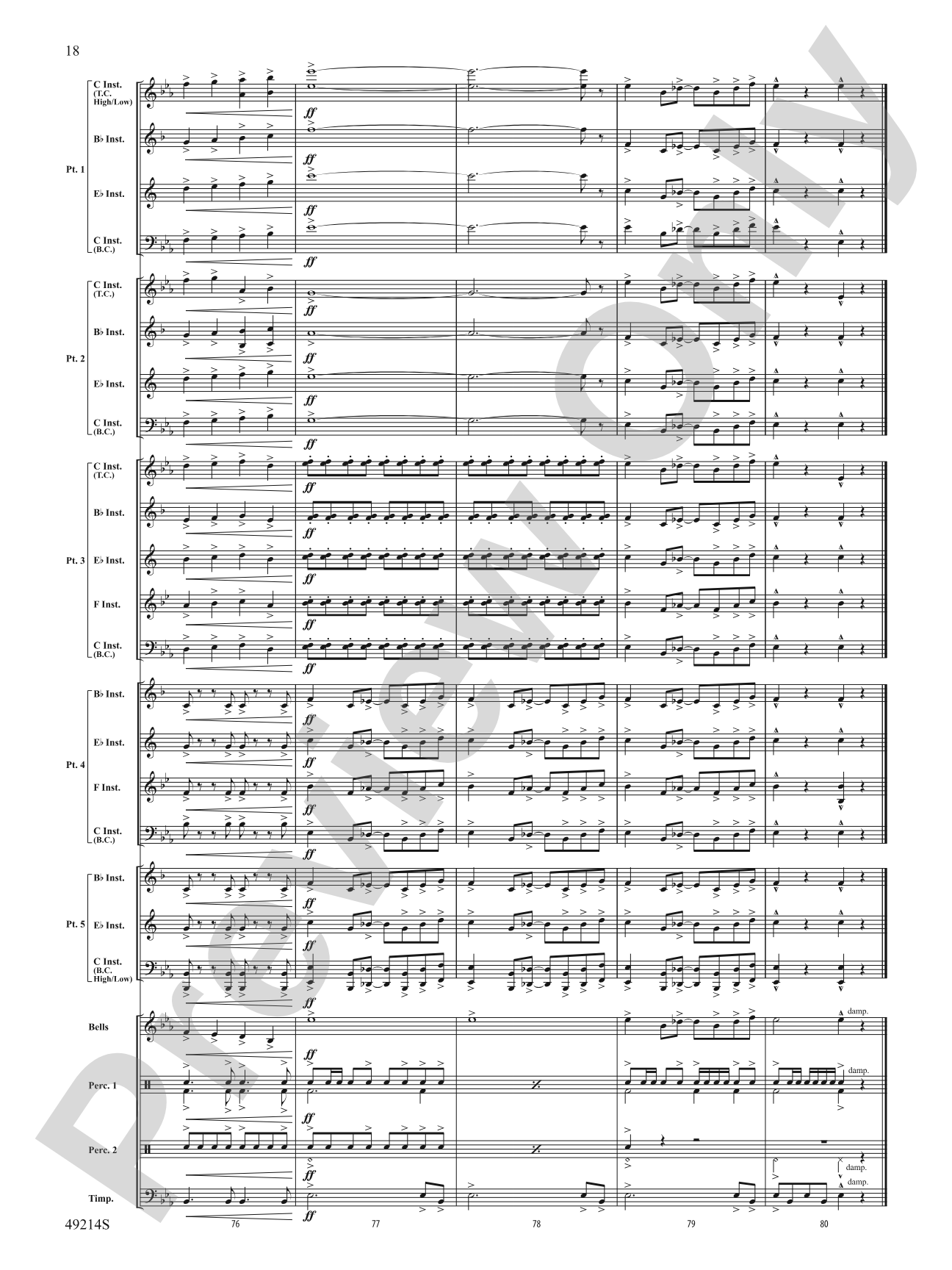 Air Force One: Flexible Band/String Ensemble Score & Parts