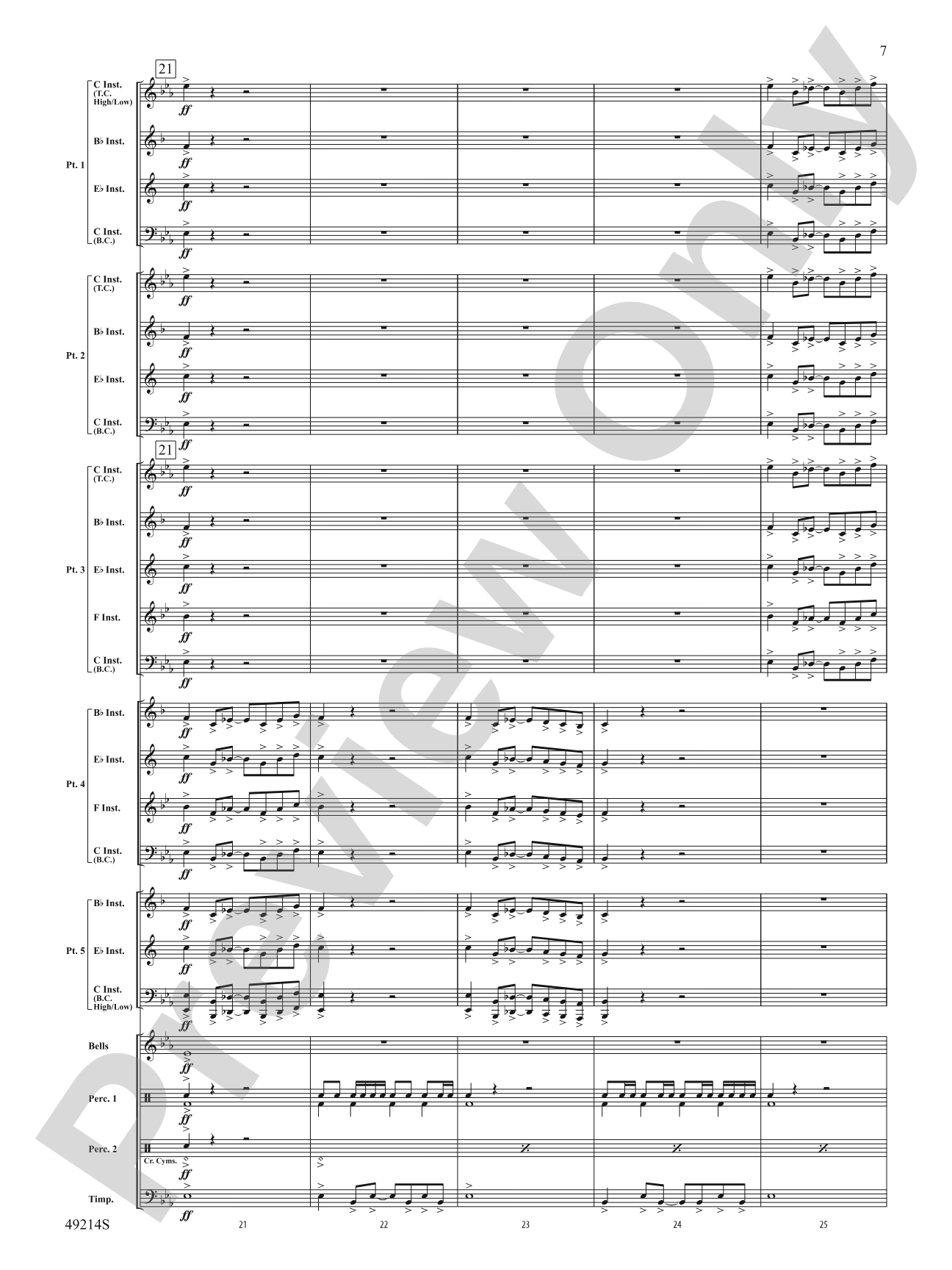 Air Force One: Flexible Band/String Ensemble Score & Parts