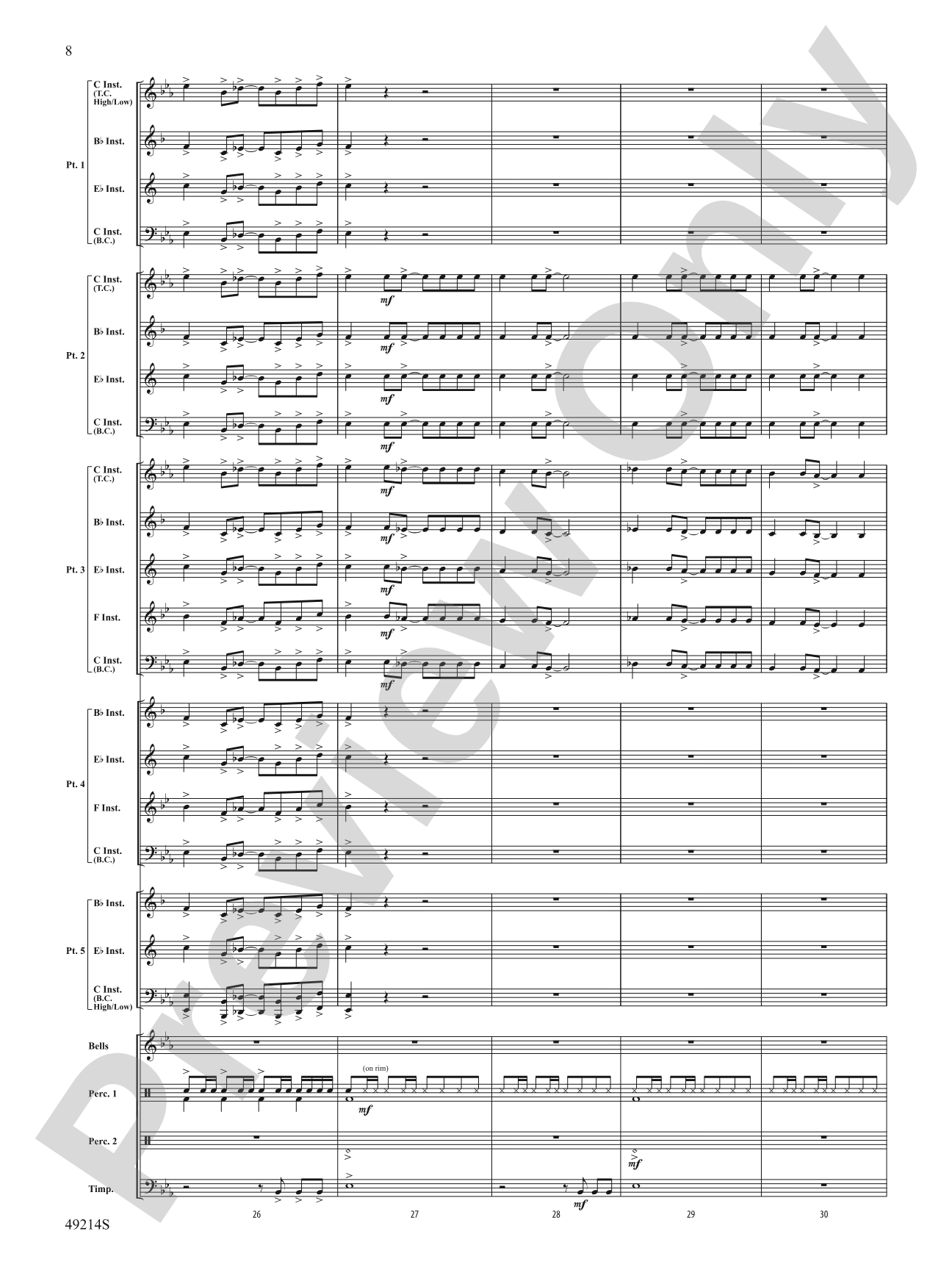 Air Force One: Flexible Band/String Ensemble Score & Parts