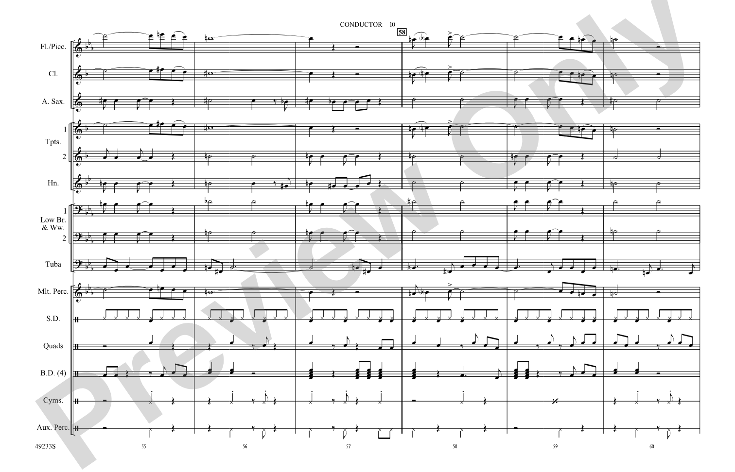 Leave the Door Open: Marching Band Conductor Score & Parts