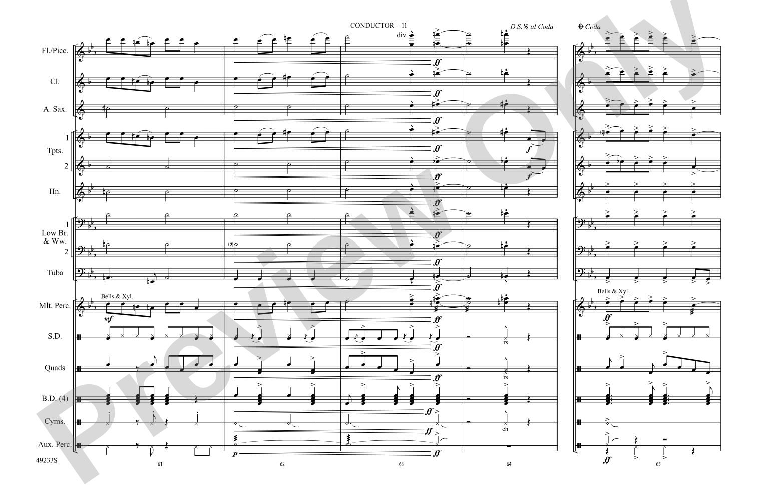 Leave the Door Open: Marching Band Conductor Score & Parts