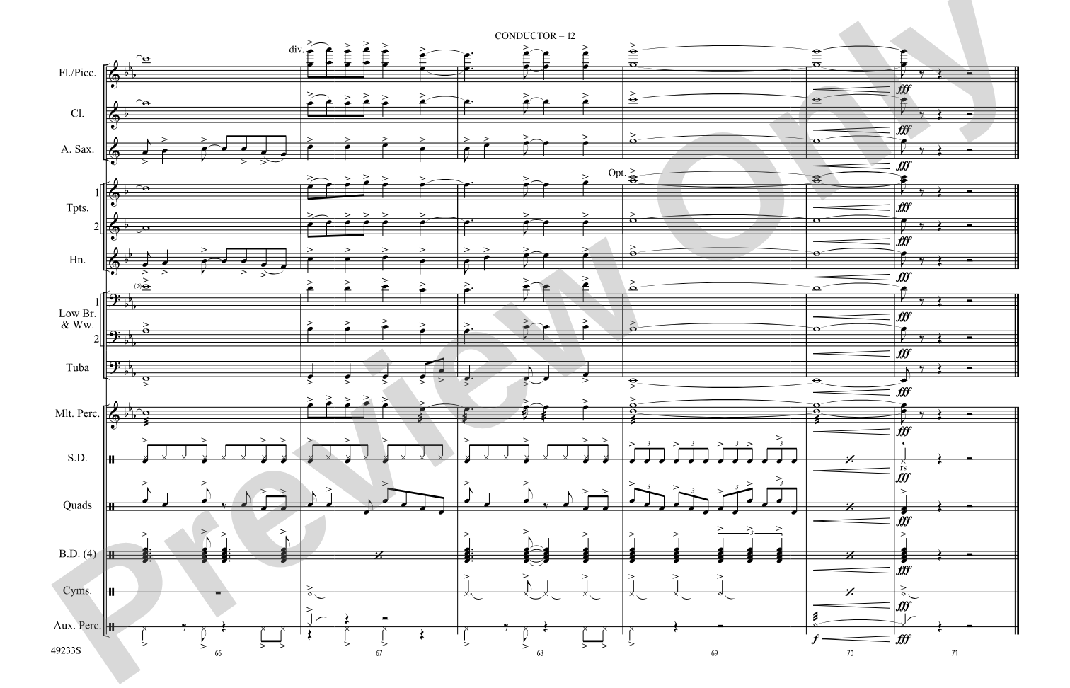 Leave the Door Open: Marching Band Conductor Score & Parts