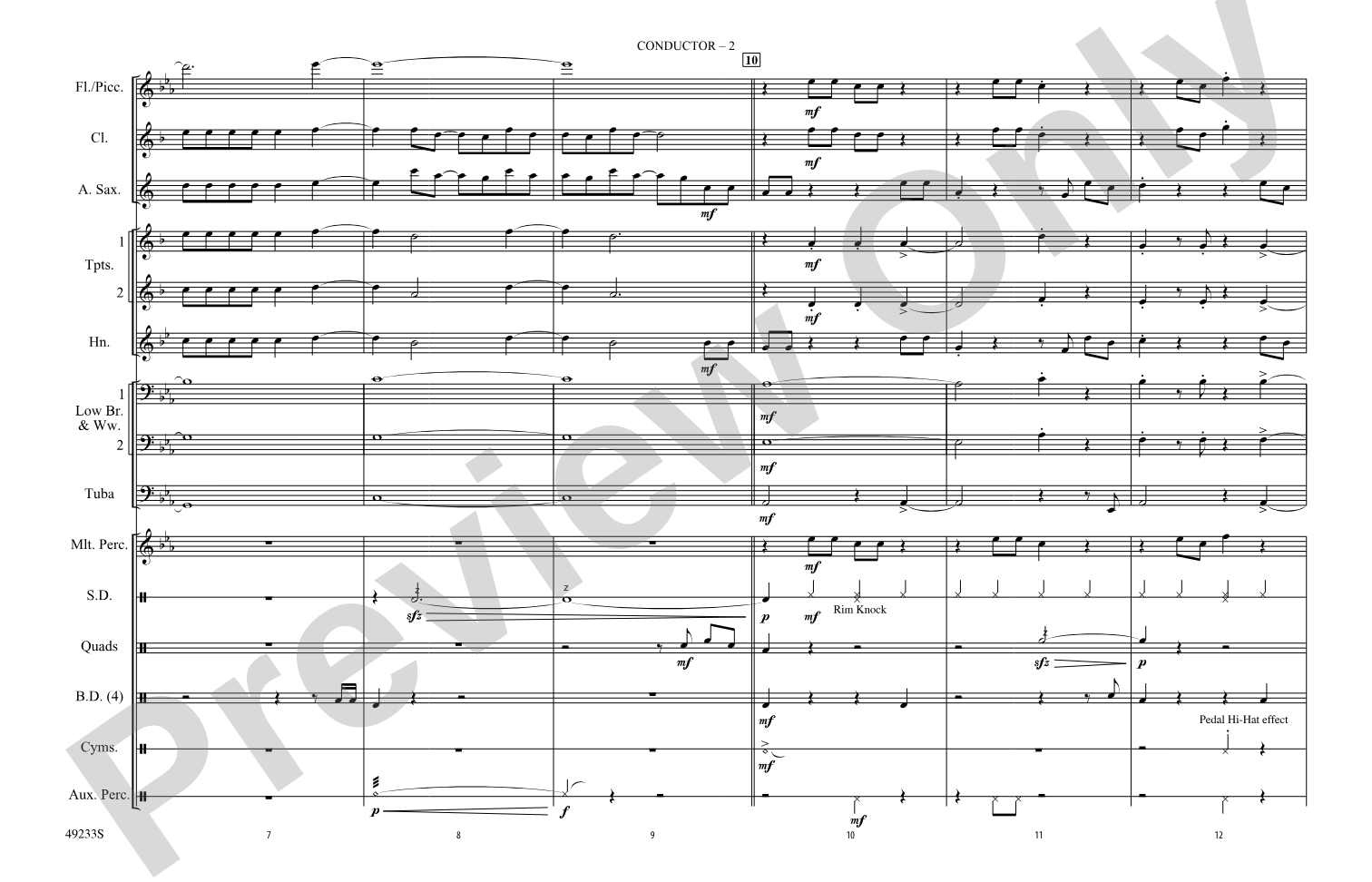 Leave the Door Open: Marching Band Conductor Score & Parts