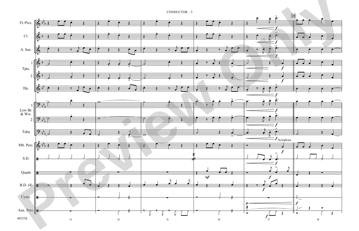 Leave the Door Open: Marching Band Conductor Score & Parts