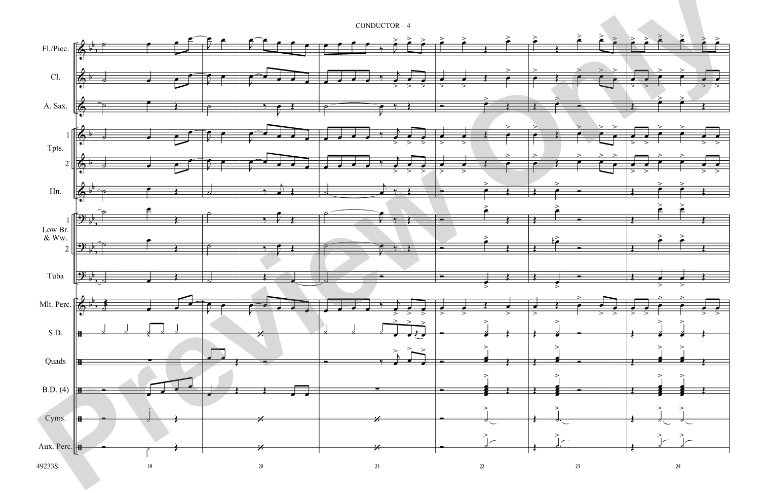 Leave the Door Open: Marching Band Conductor Score & Parts