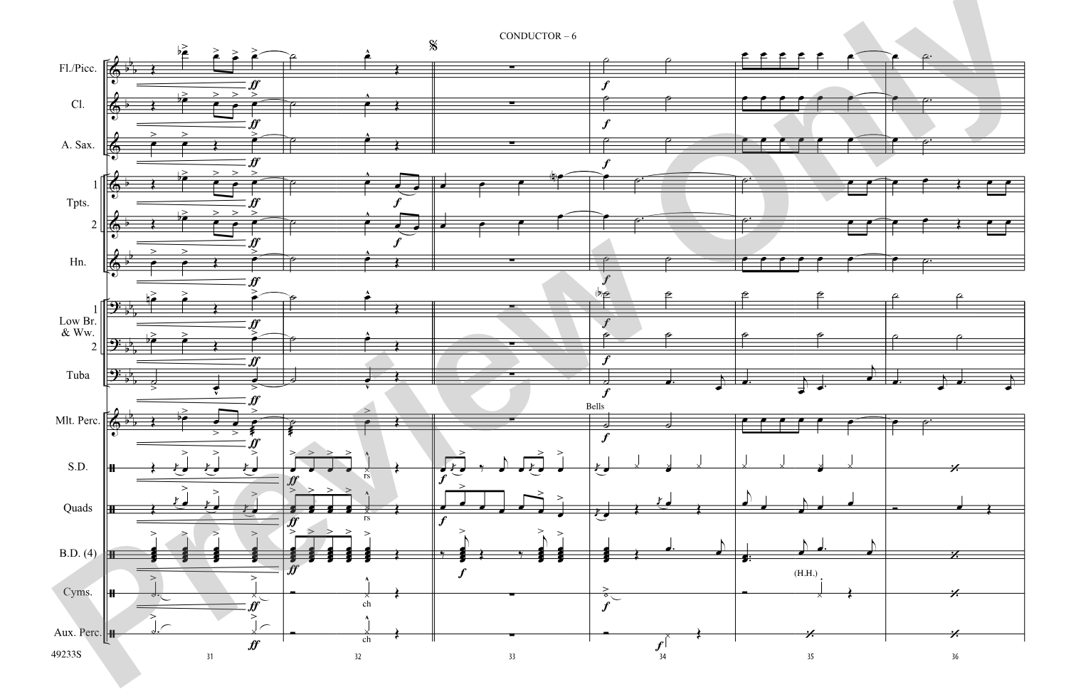 Leave the Door Open: Marching Band Conductor Score & Parts