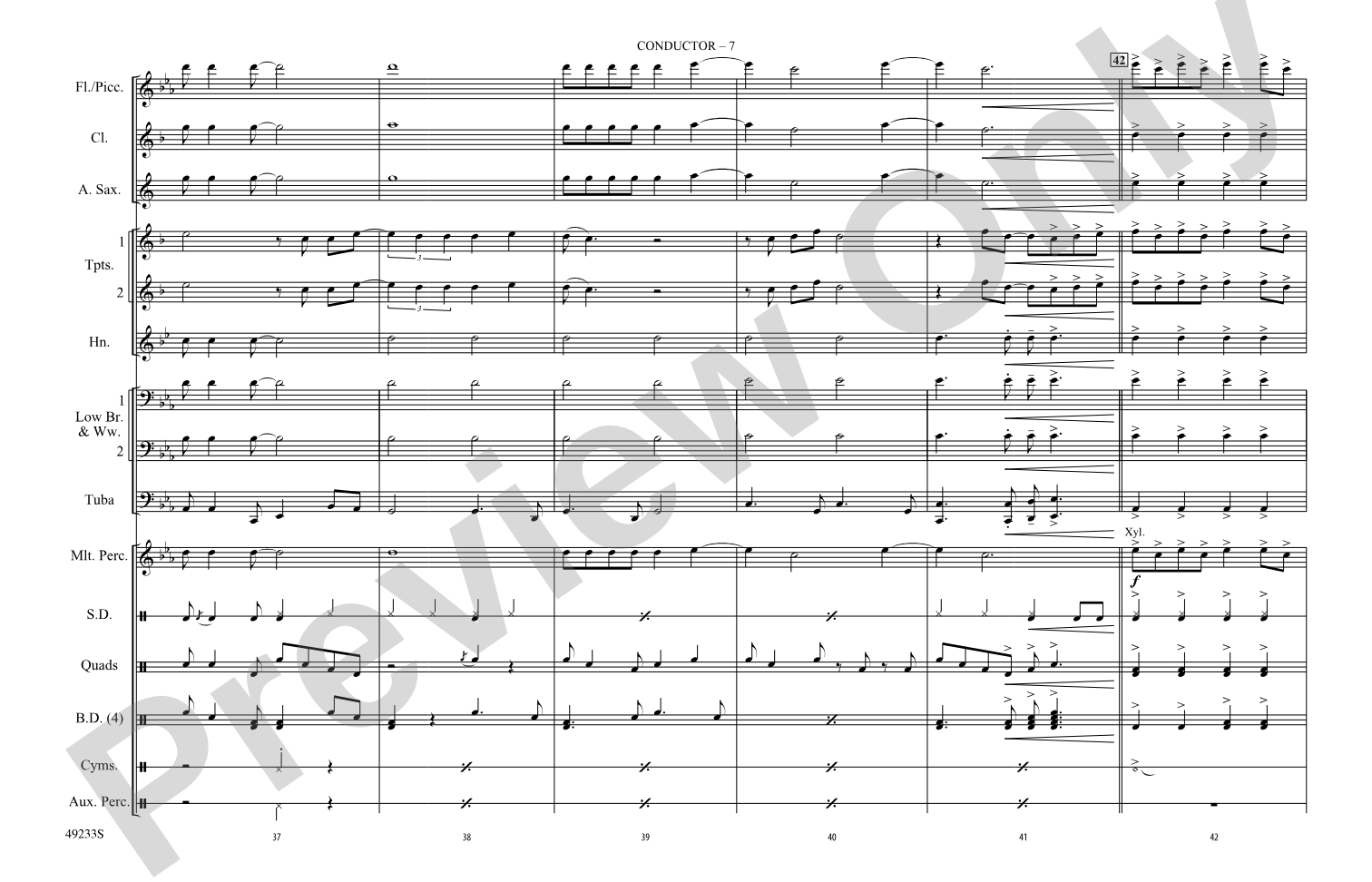 Leave the Door Open: Marching Band Conductor Score & Parts