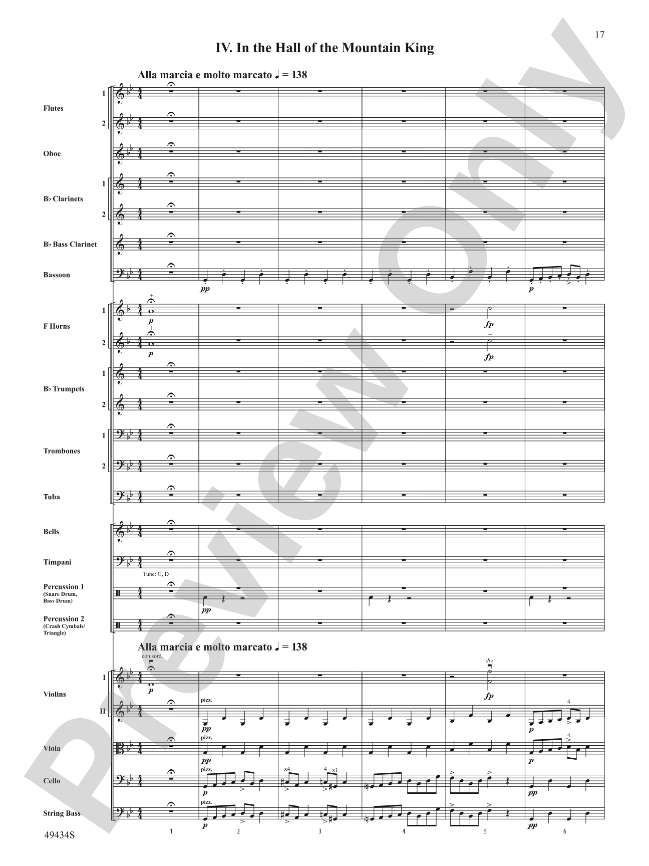 Peer Gynt Suite No.1, Op. 46: Full Orchestra Conductor Score & Parts