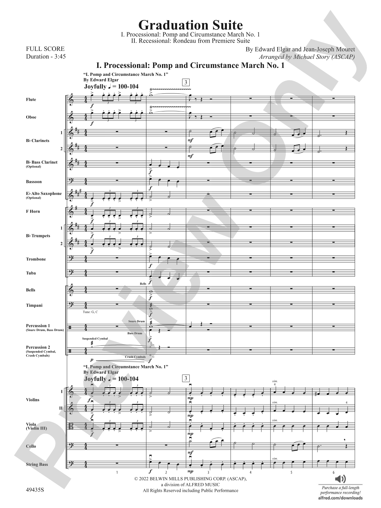 Graduation Suite: String/Full Orchestra Conductor Score & Parts