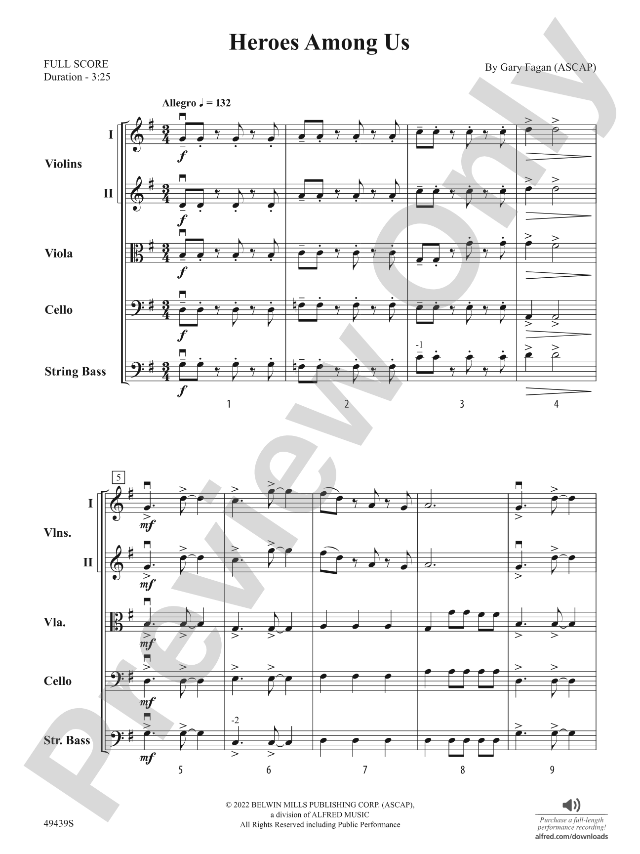 Heroes Among Us: String Orchestra Conductor Score & Parts