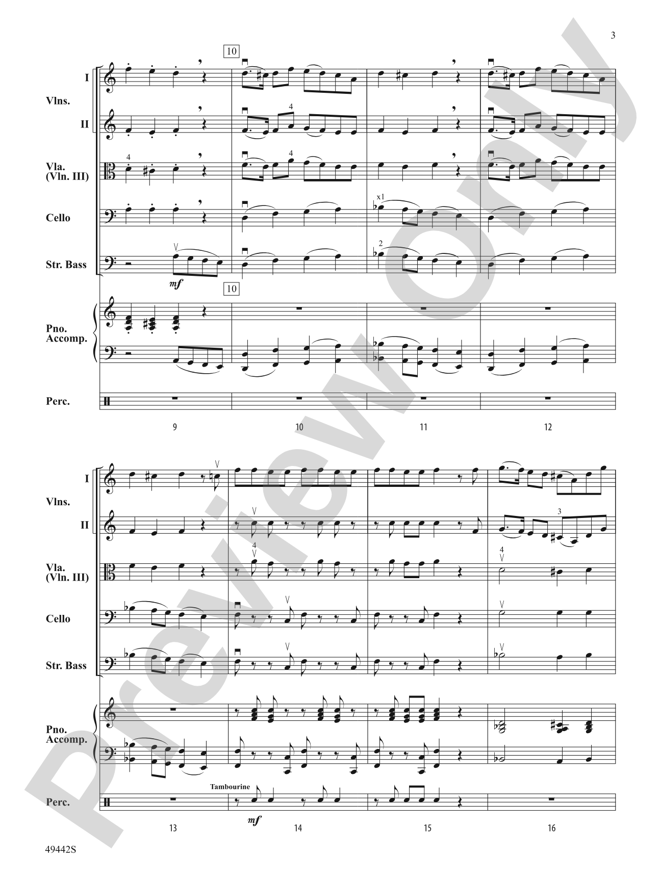 Fantasia on a Spanish Carol: String Orchestra Conductor Score & Parts