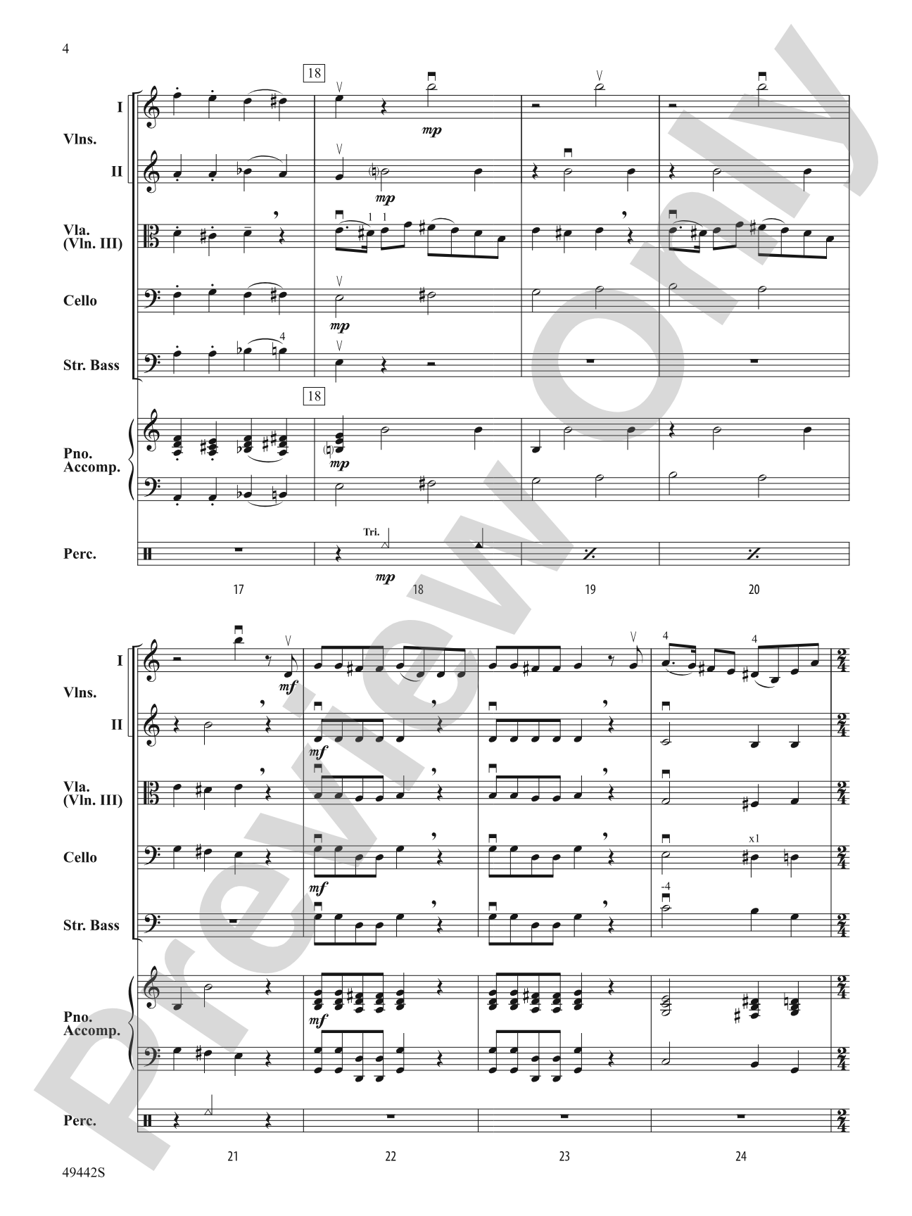 Fantasia on a Spanish Carol: String Orchestra Conductor Score & Parts