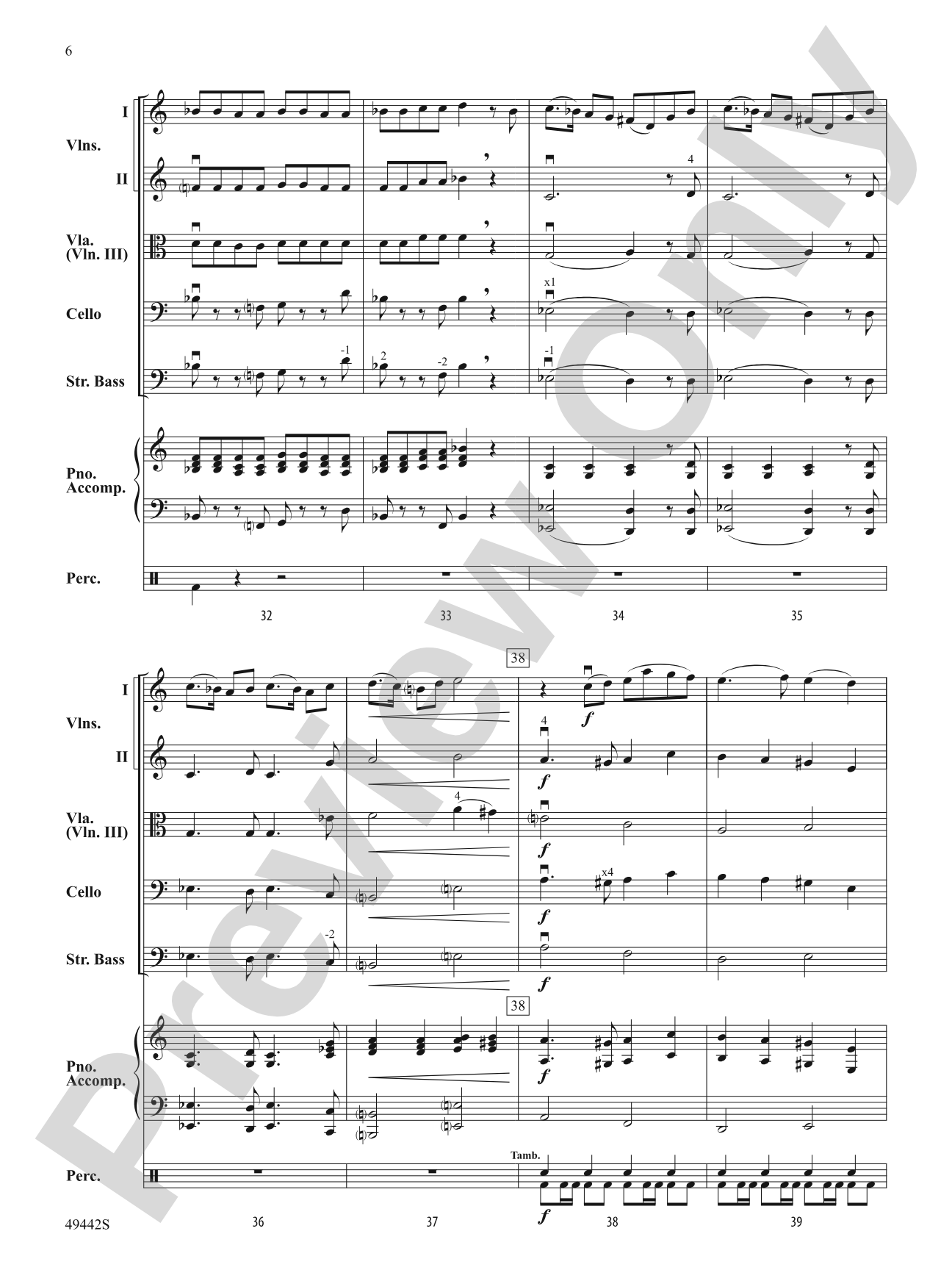 Fantasia on a Spanish Carol: String Orchestra Conductor Score & Parts