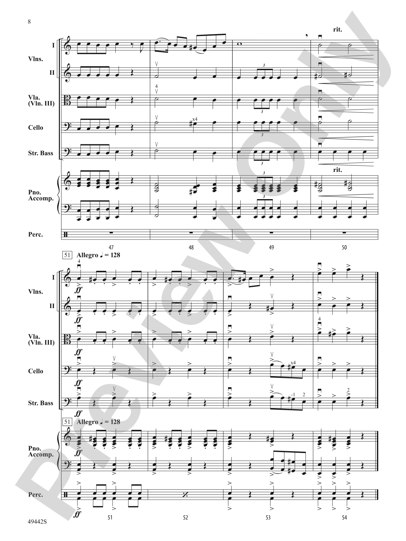 Fantasia on a Spanish Carol: String Orchestra Conductor Score & Parts