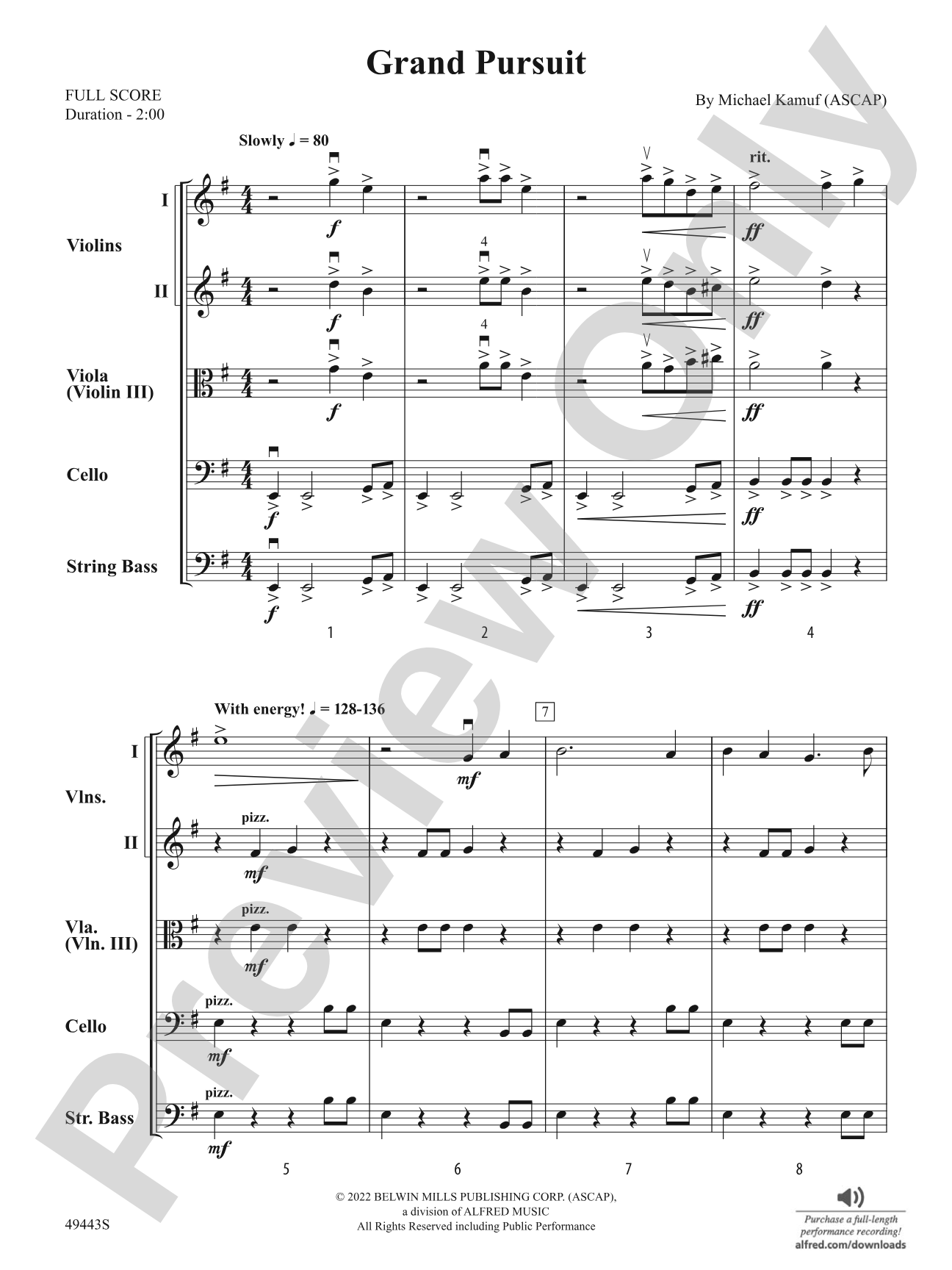 Grand Pursuit: Flexible String Ensemble Score & Parts
