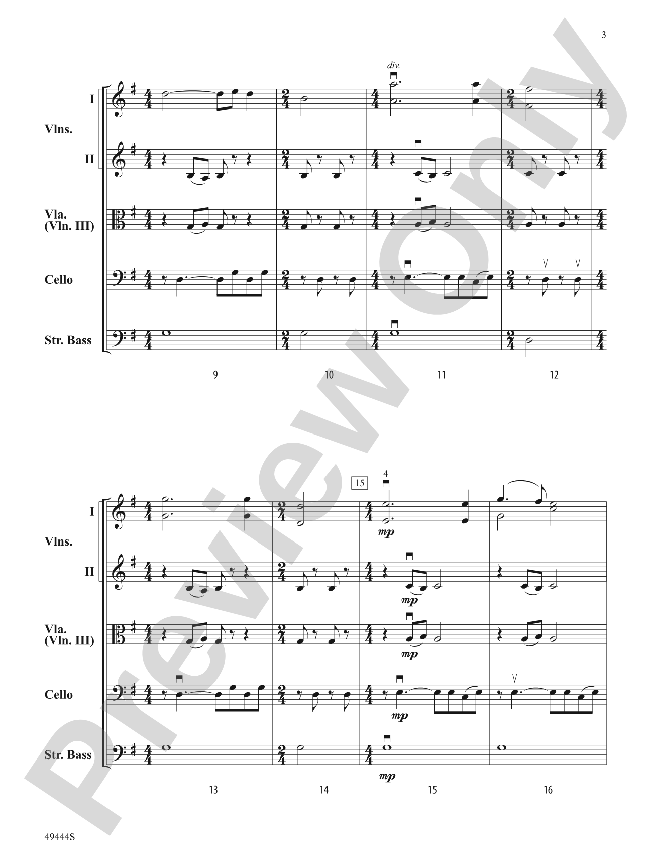 Stille Nacht: String Orchestra Conductor Score & Parts