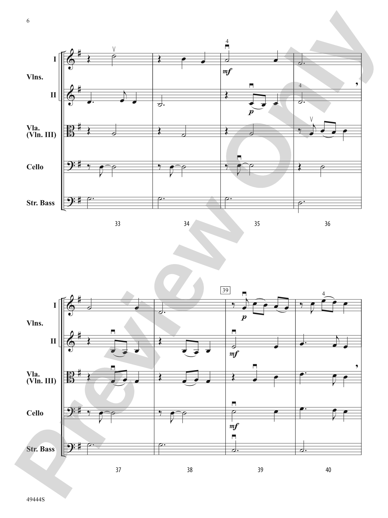 Stille Nacht: String Orchestra Conductor Score & Parts