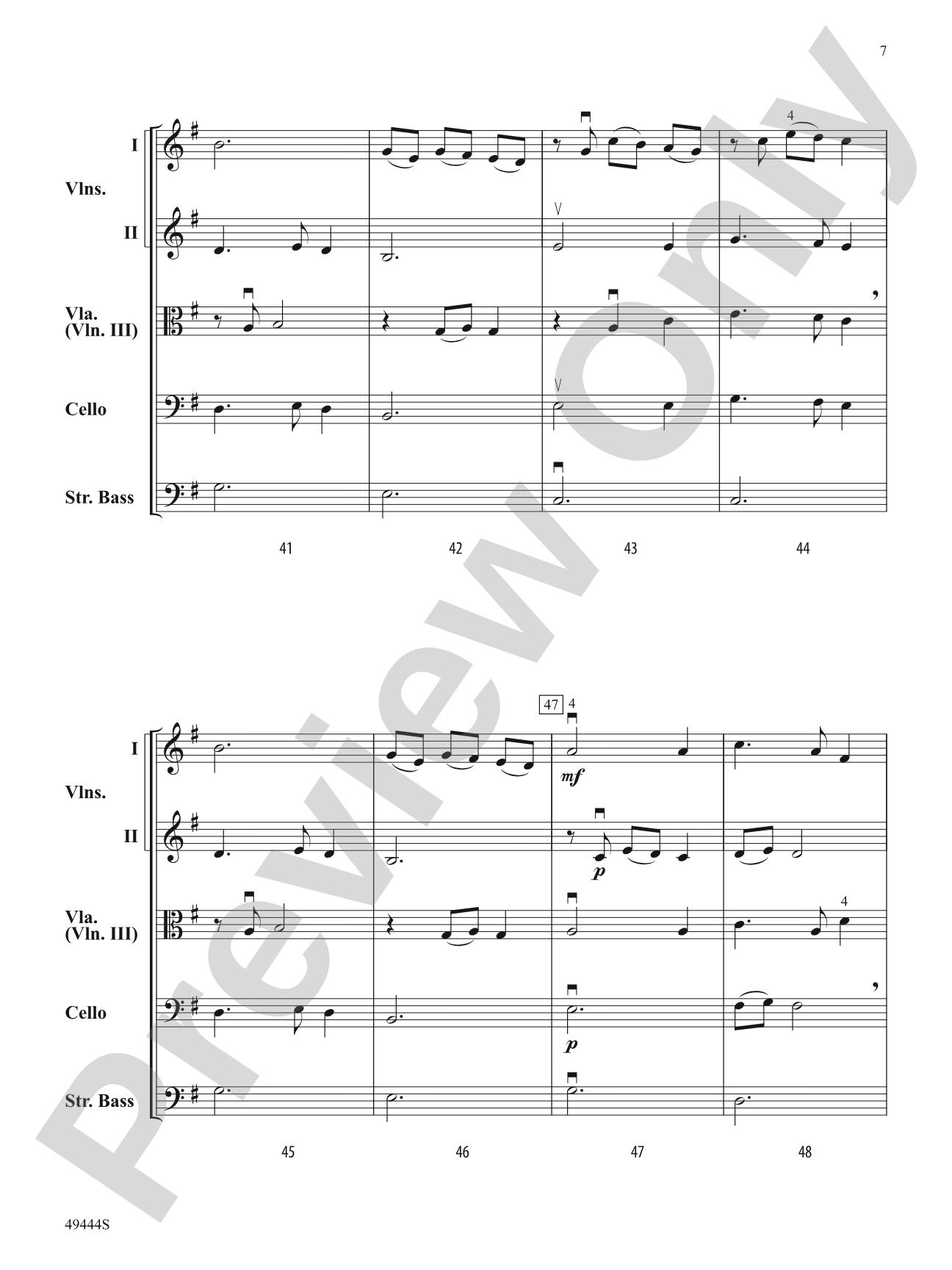Stille Nacht: String Orchestra Conductor Score & Parts