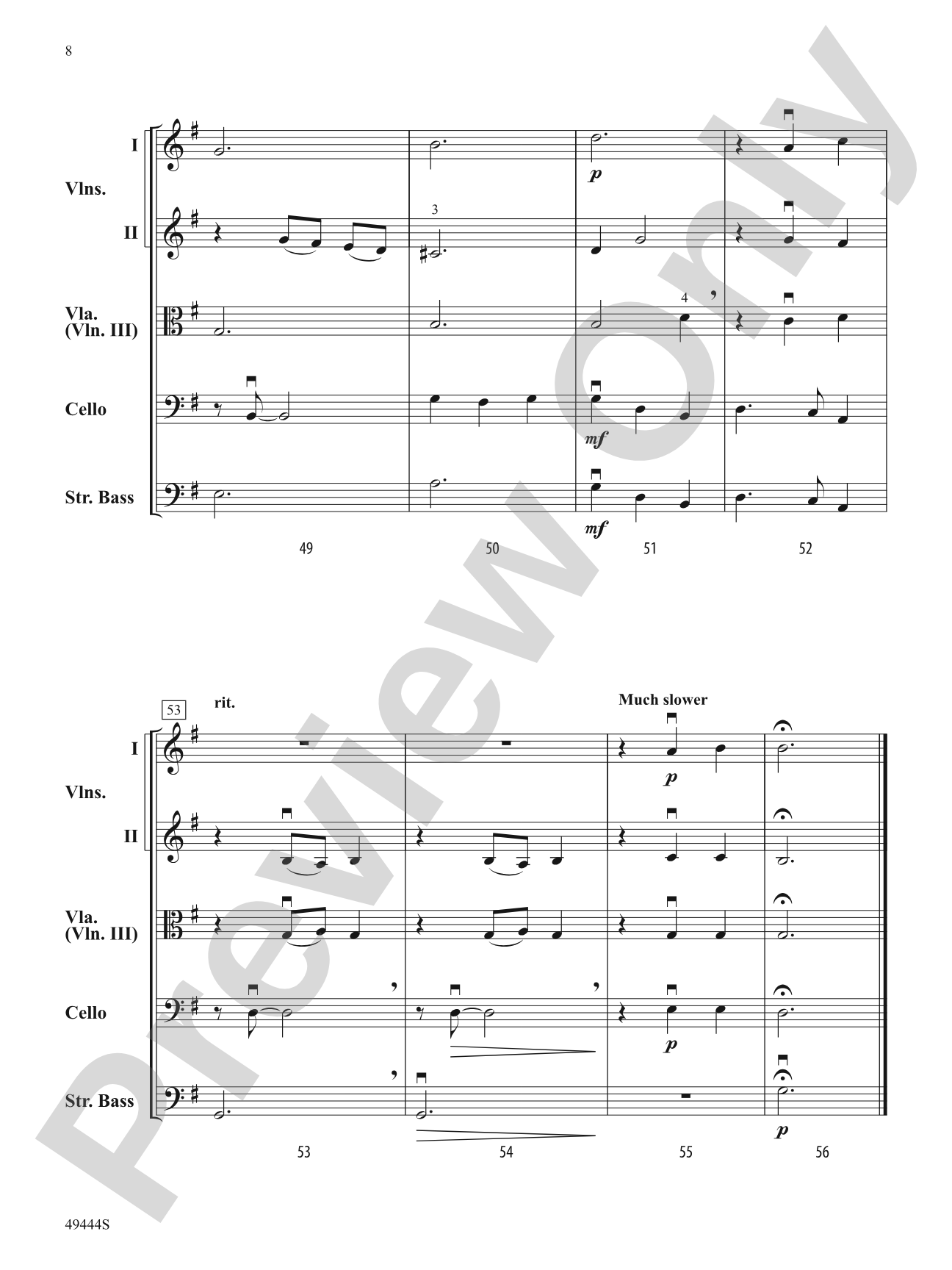 Stille Nacht: String Orchestra Conductor Score & Parts