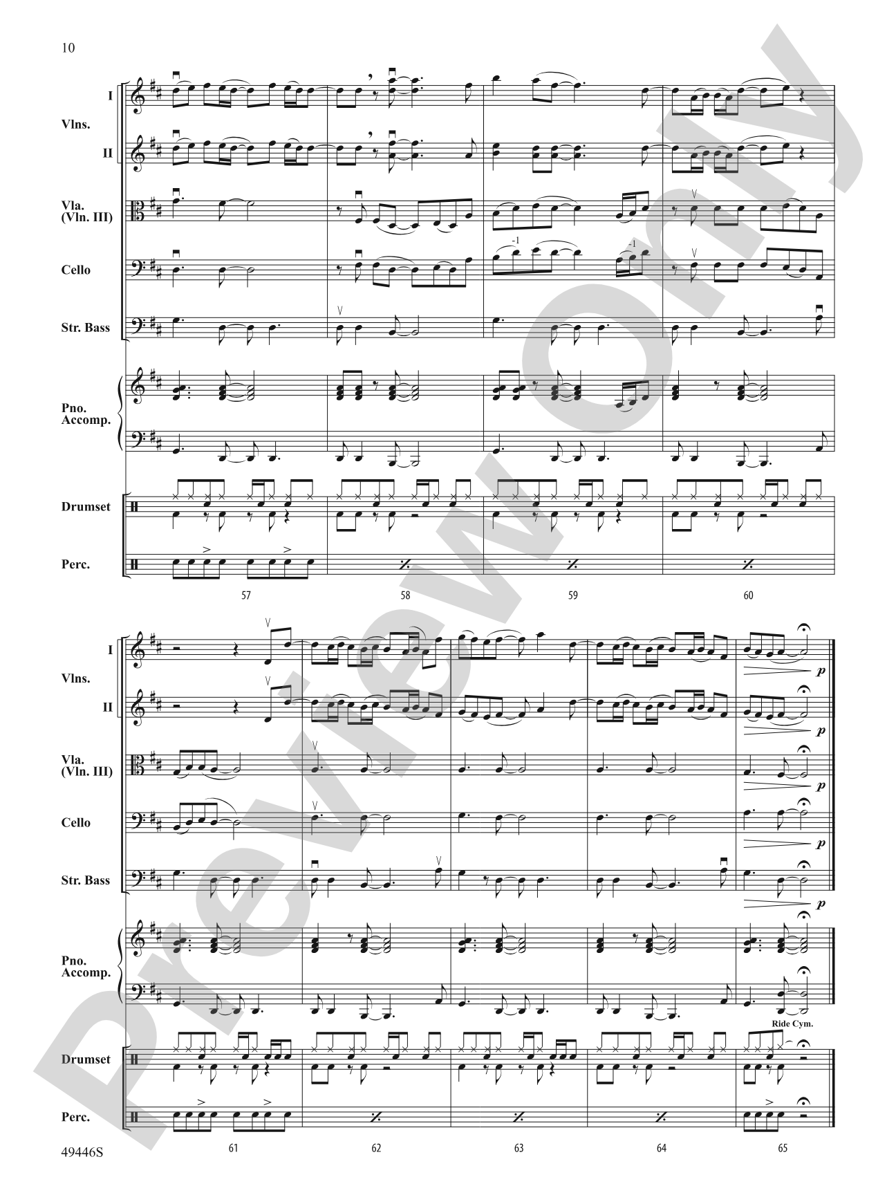 10,000 Hours: String Orchestra Conductor Score & Parts