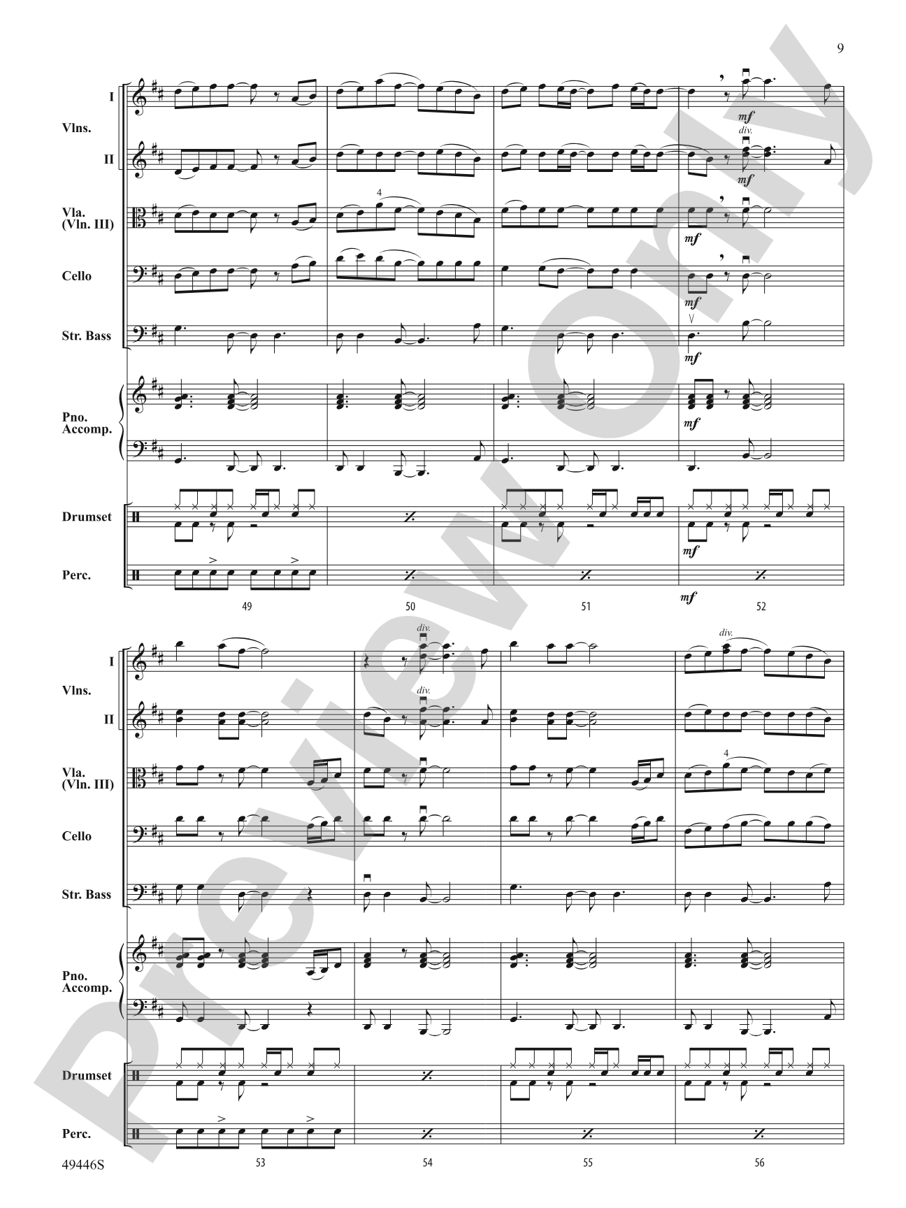 10,000 Hours: String Orchestra Conductor Score & Parts