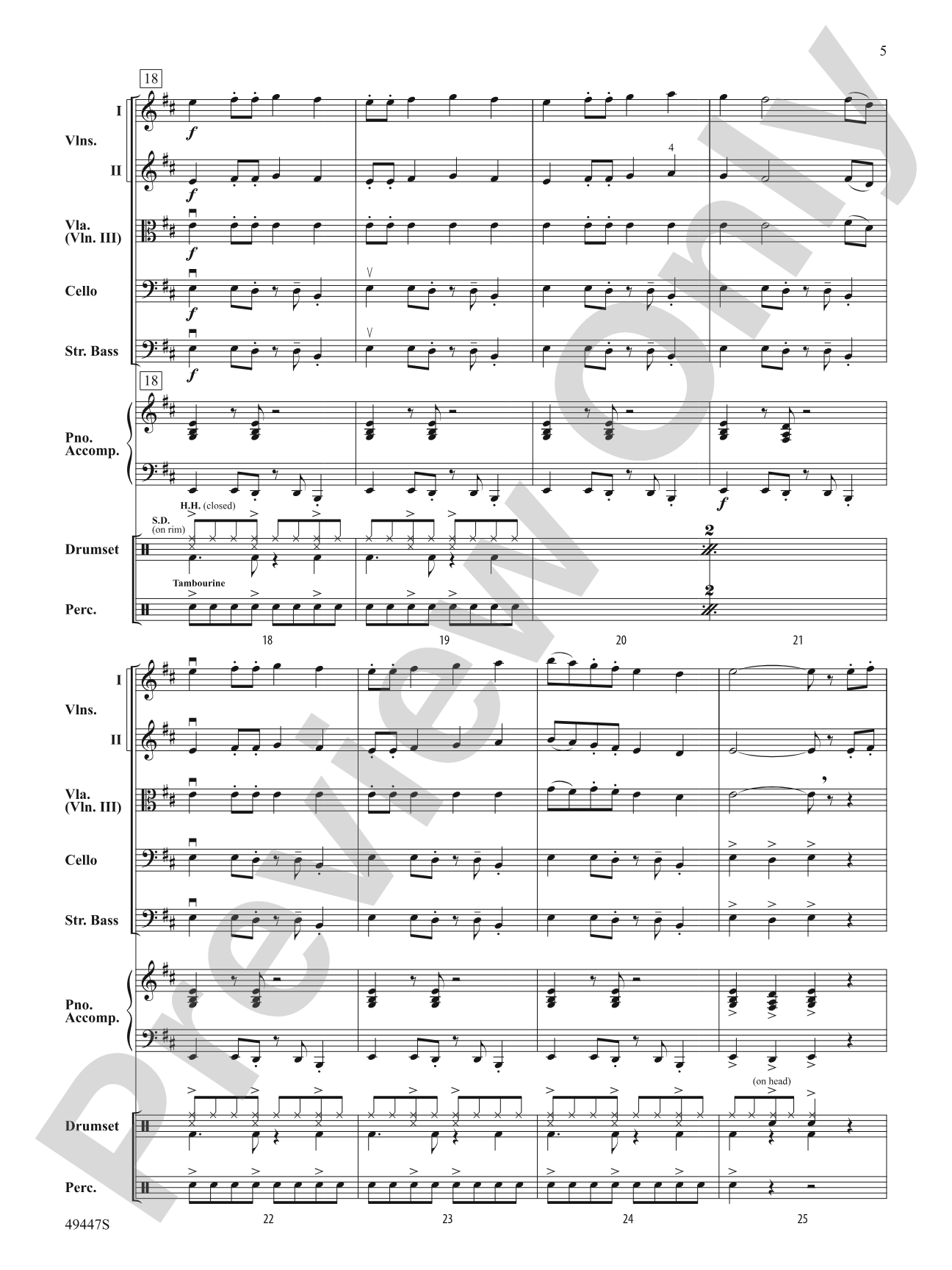 Violento: String Orchestra Conductor Score & Parts