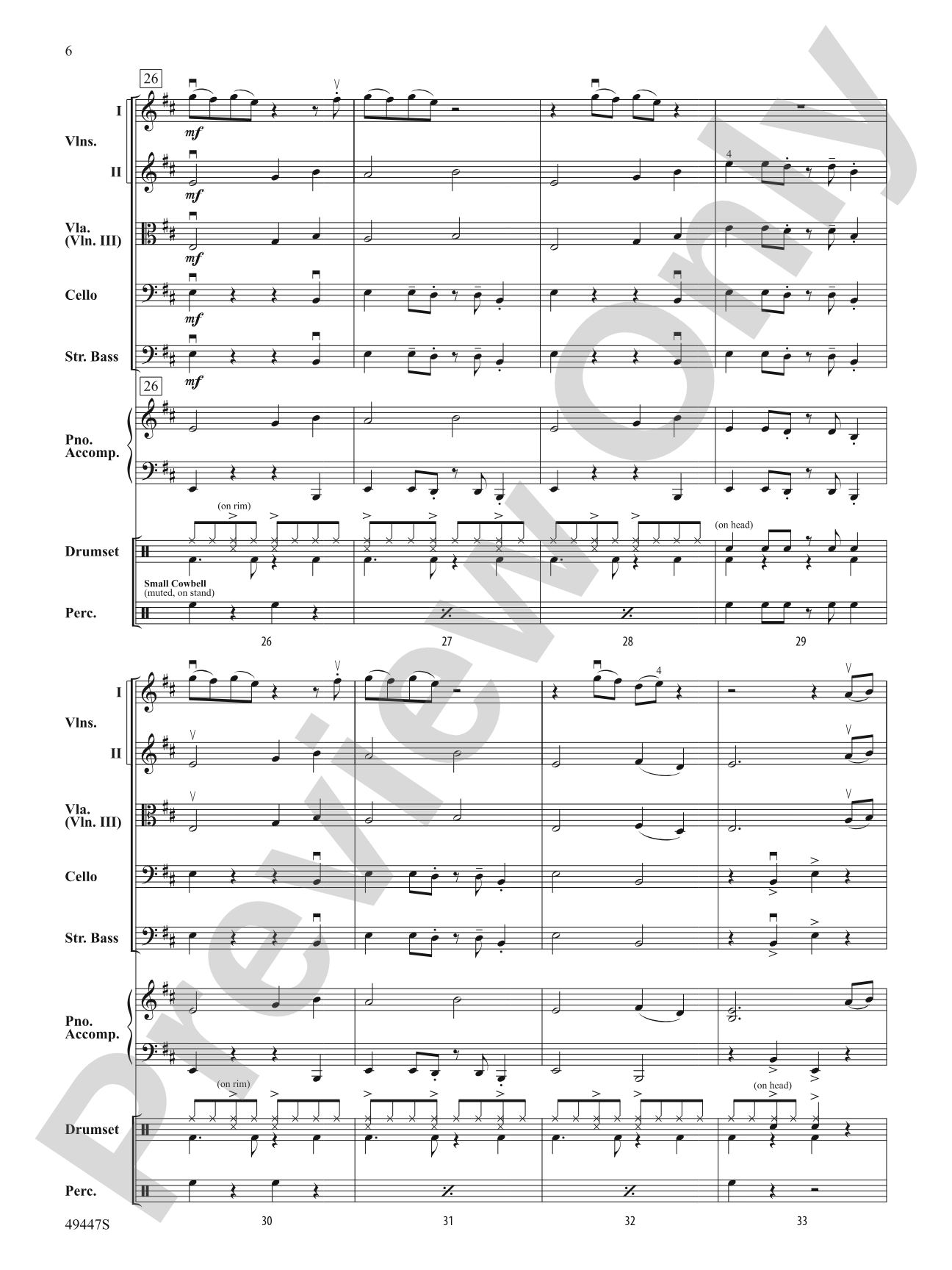 Violento: String Orchestra Conductor Score & Parts