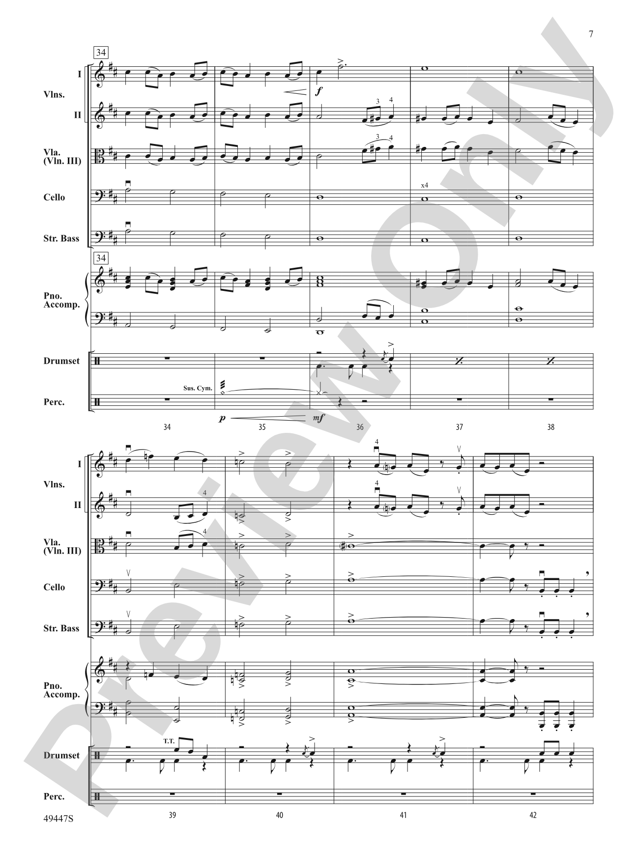 Violento: String Orchestra Conductor Score & Parts