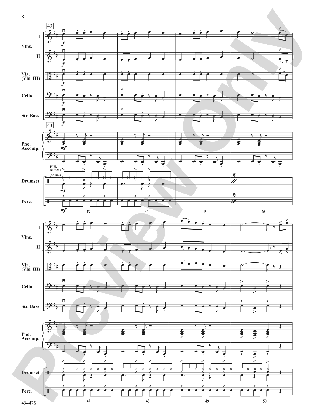 Violento: String Orchestra Conductor Score & Parts