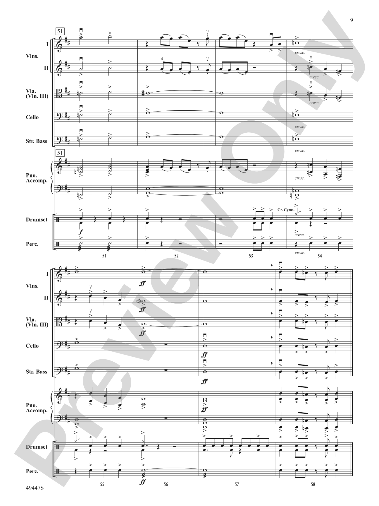 Violento: String Orchestra Conductor Score & Parts