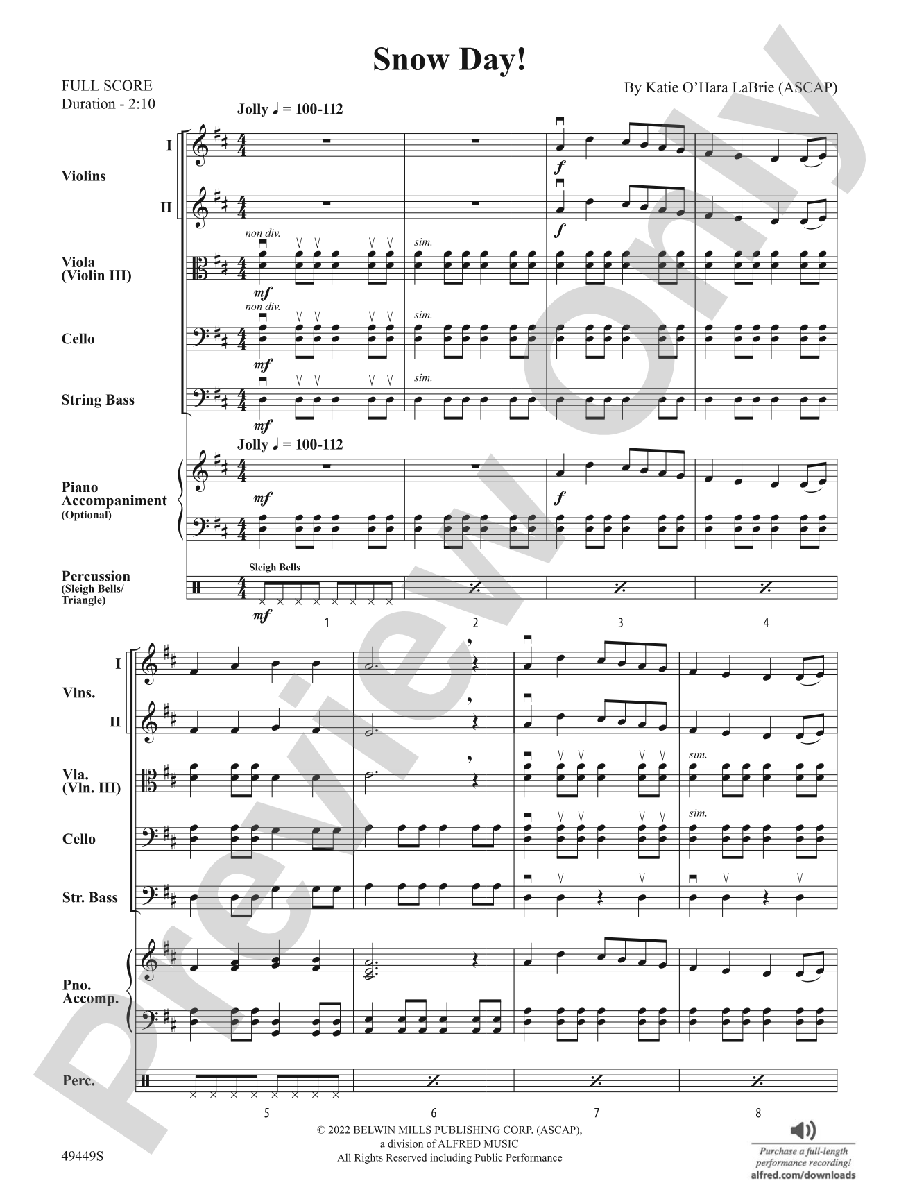 Snow Day: Flexible String Ensemble Score & Parts