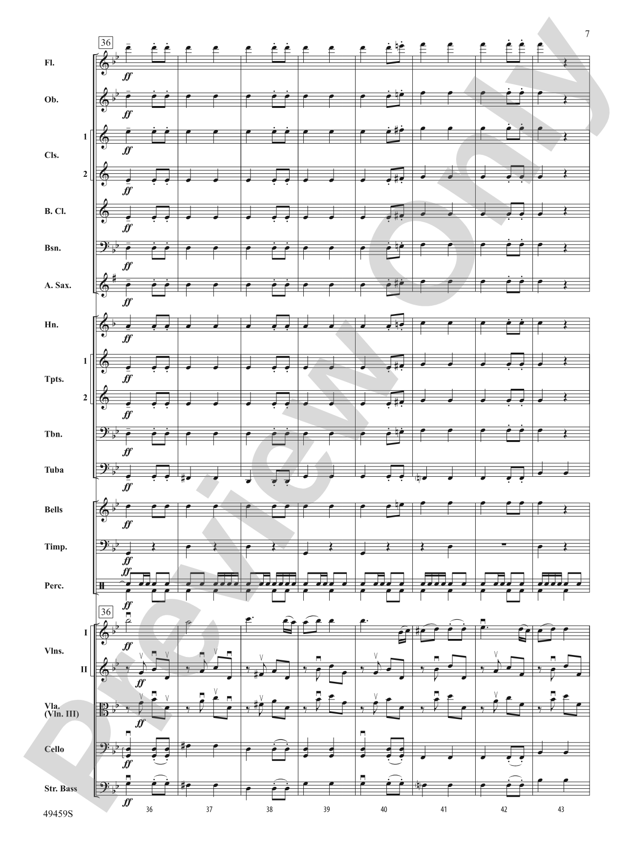 Symphony No. 7: Full Orchestra Conductor Score & Parts