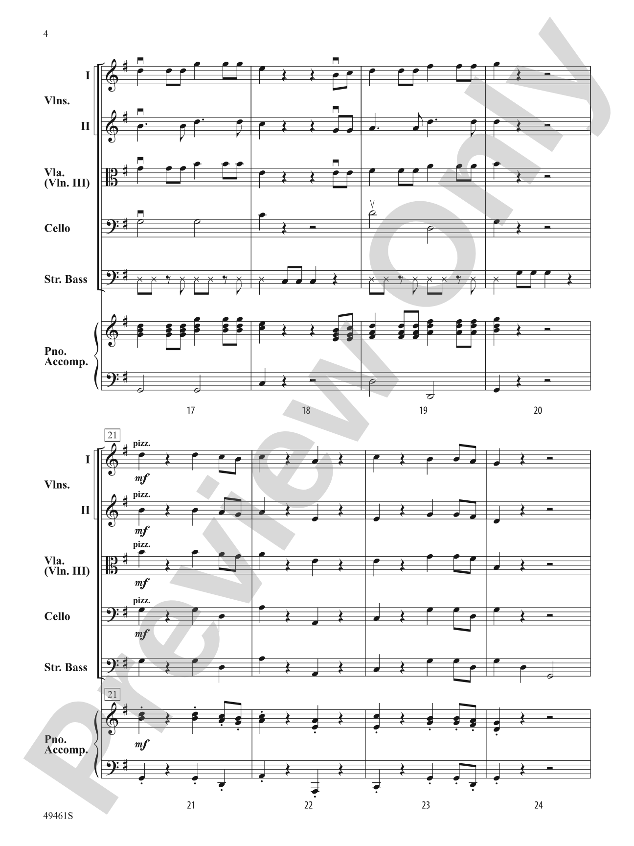 Dance of the Bowless Basses: String Orchestra Conductor Score & Parts