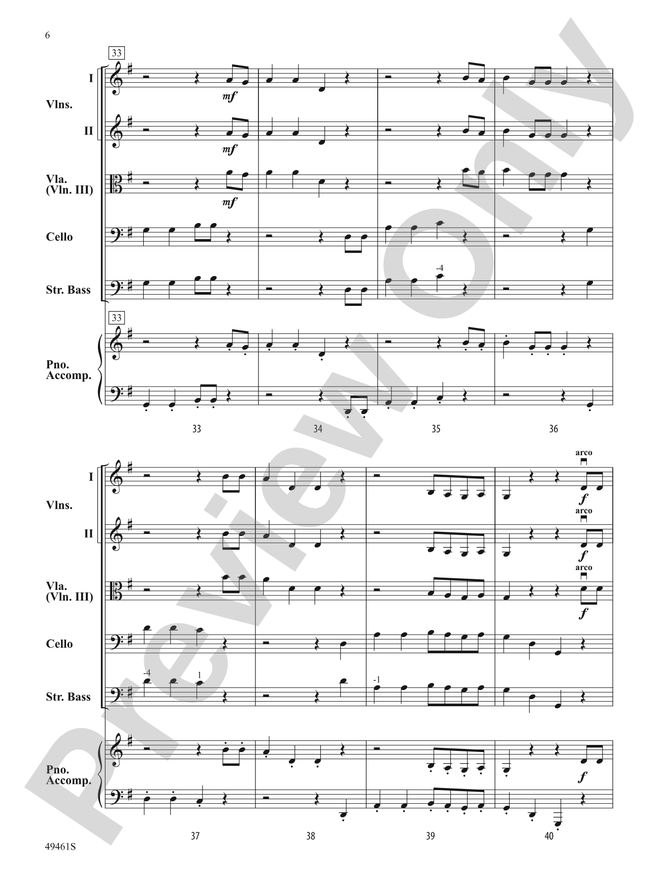 Dance of the Bowless Basses: String Orchestra Conductor Score & Parts