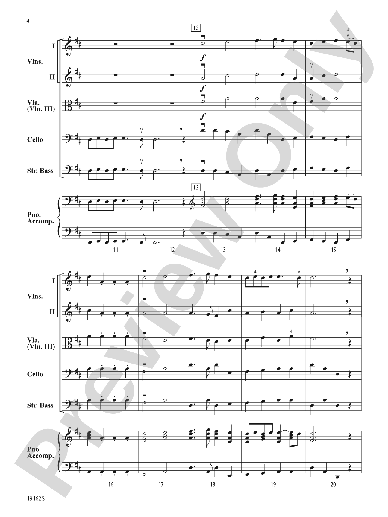 Percentage of Error: String Orchestra Conductor Score & Parts