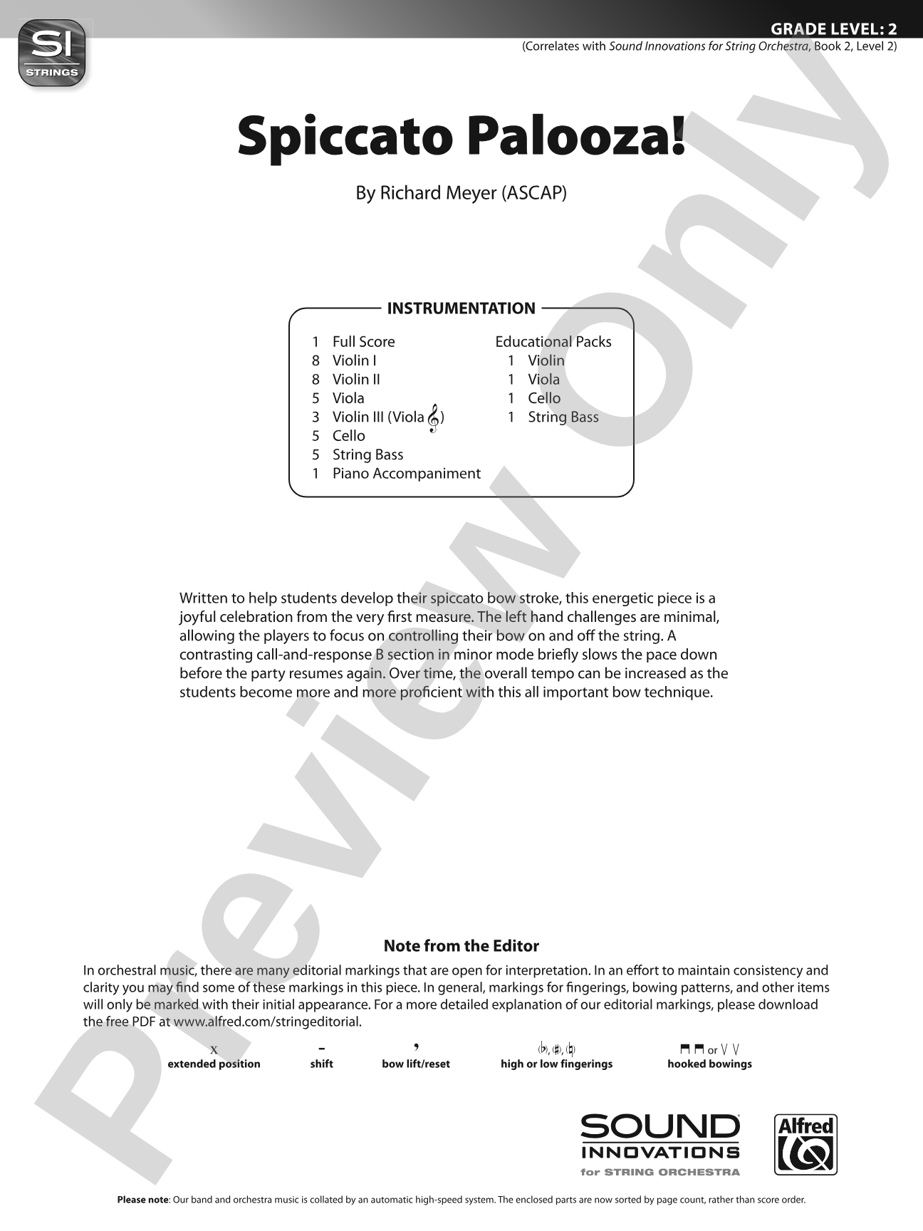 Spiccato Palooza!: String Orchestra Conductor Score & Parts