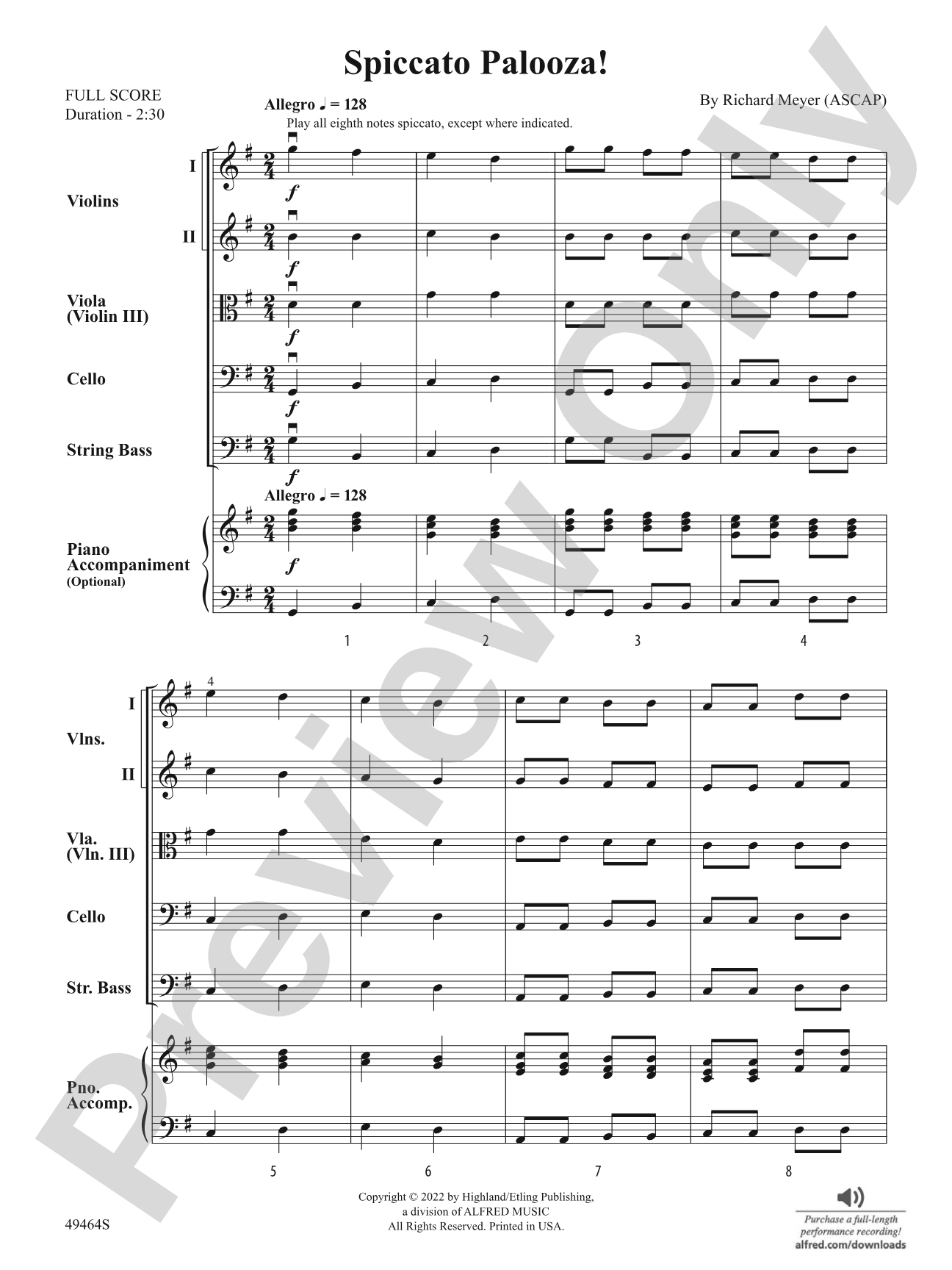 Spiccato Palooza!: String Orchestra Conductor Score & Parts